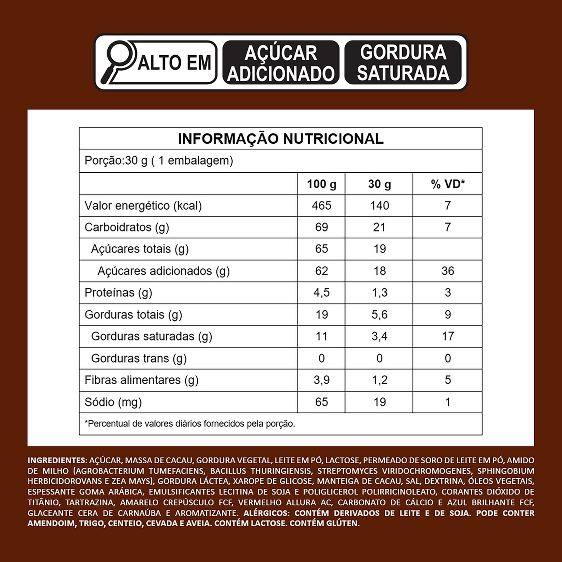 Confeito de Chocolate ao Leite M&M's Tubo 30g