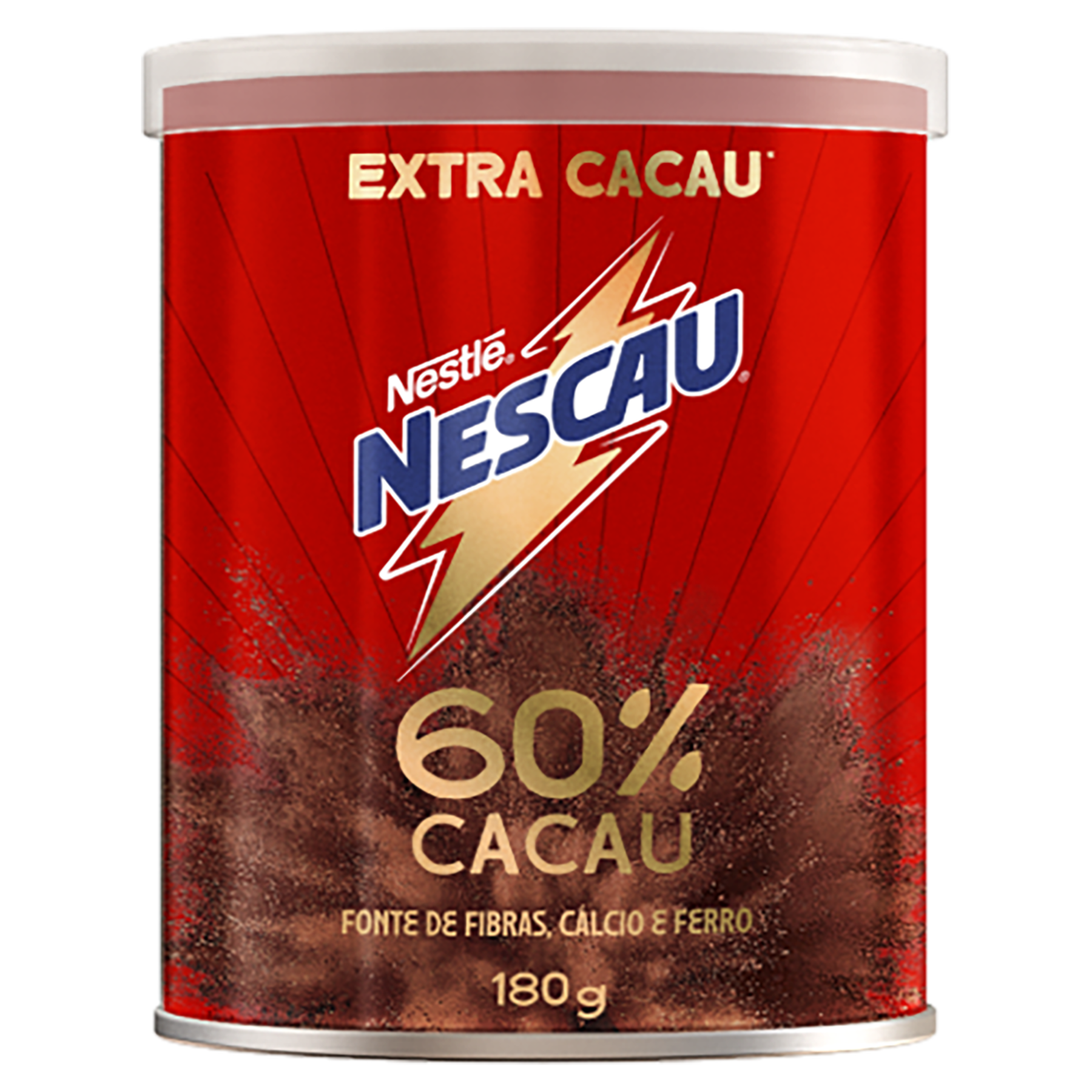 Achocolatado em Pó 60% Cacau Nescau Extra Cacau Nestlé Lata 180g