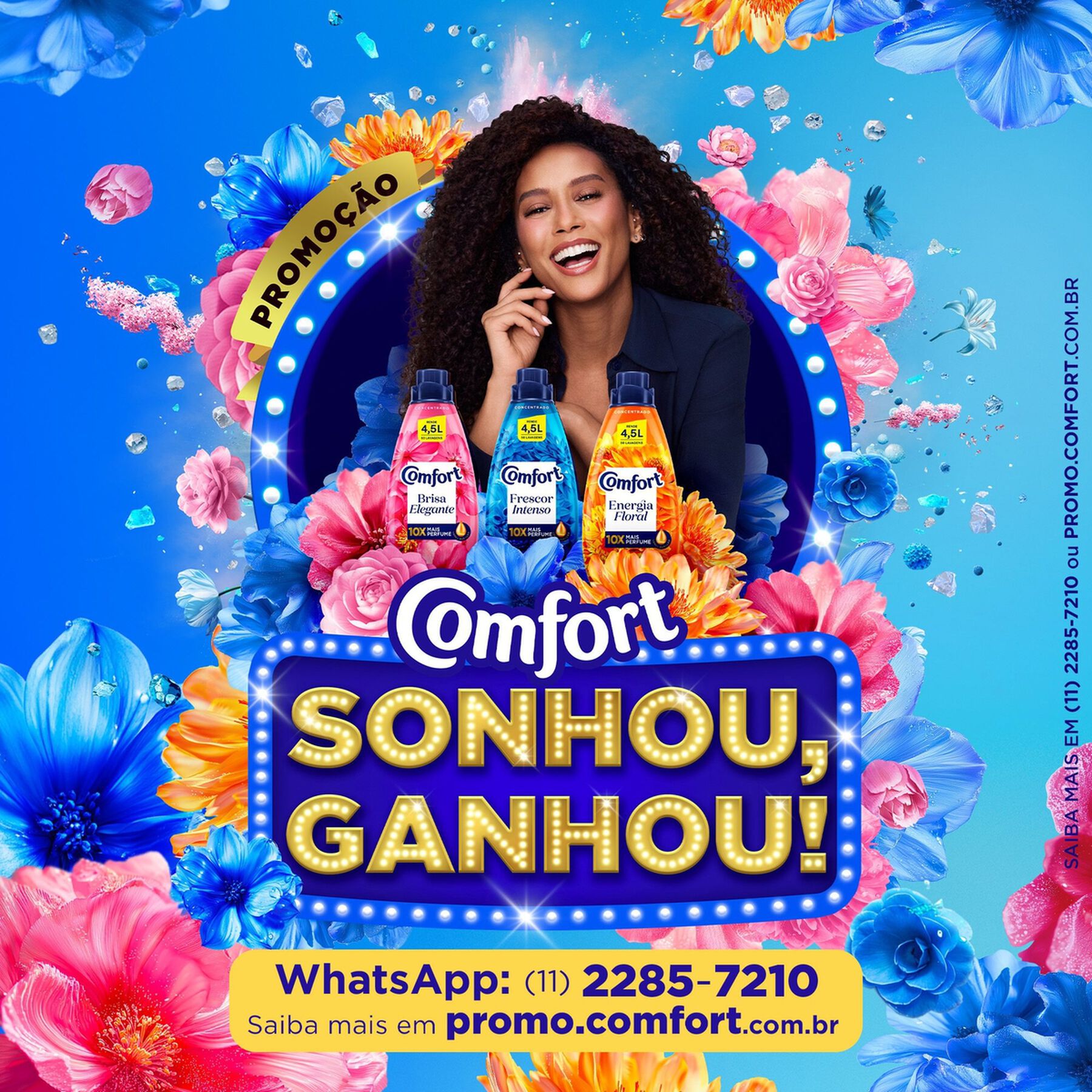 Amaciante Concentrado Comfort Frescor Intenso 1 L