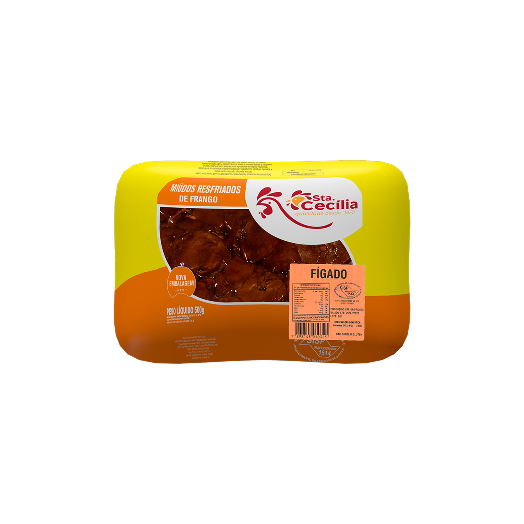 F&iacute;gado Bandeja Santa Cec&iacute;lia 500g