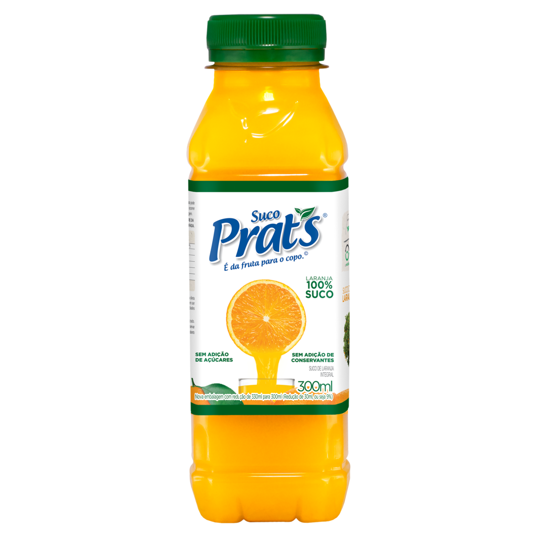Suco de Laranja Integral Prat's Garrafa 300ml