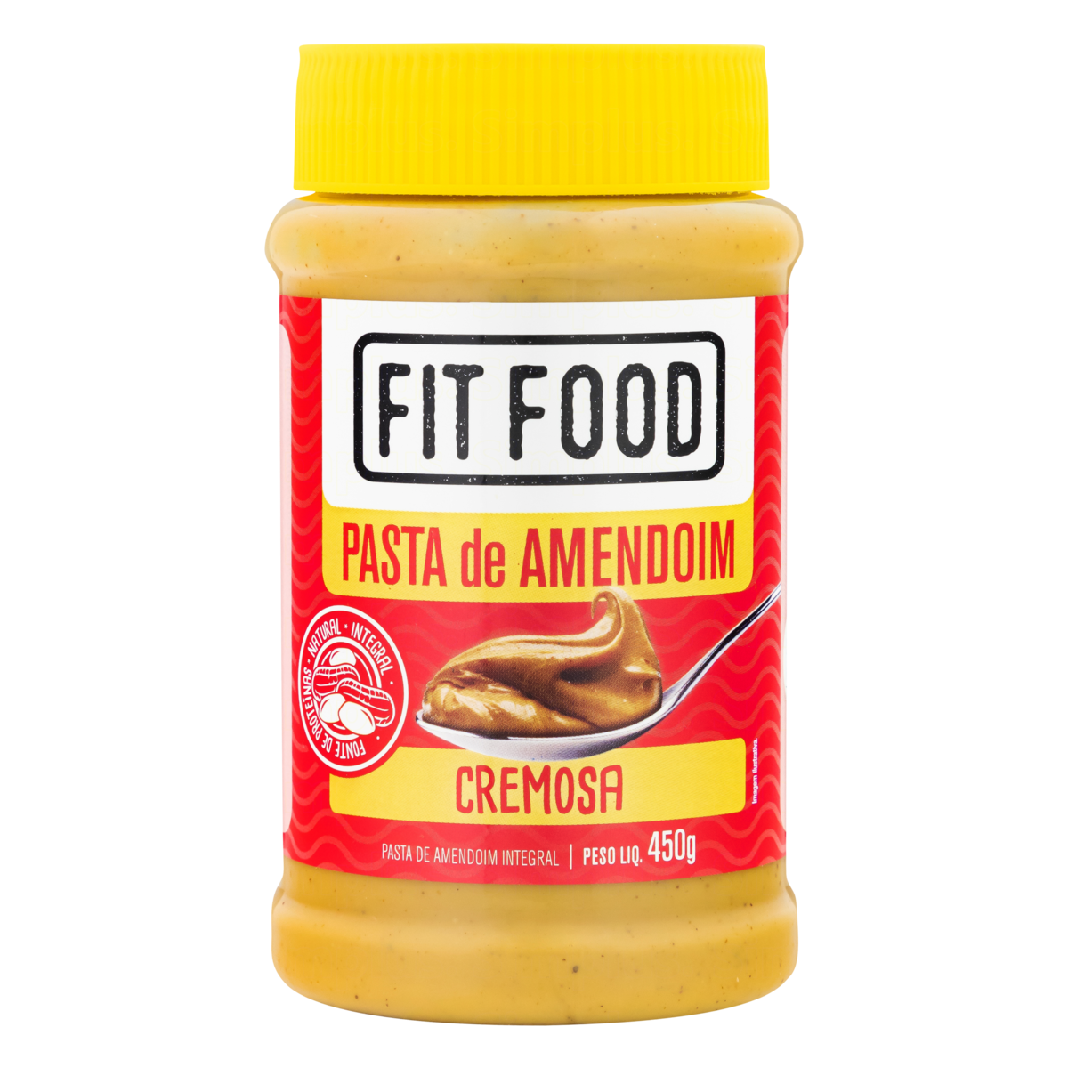 Pasta de Amendoim Cremosa Integral Fit Food Pote 450g