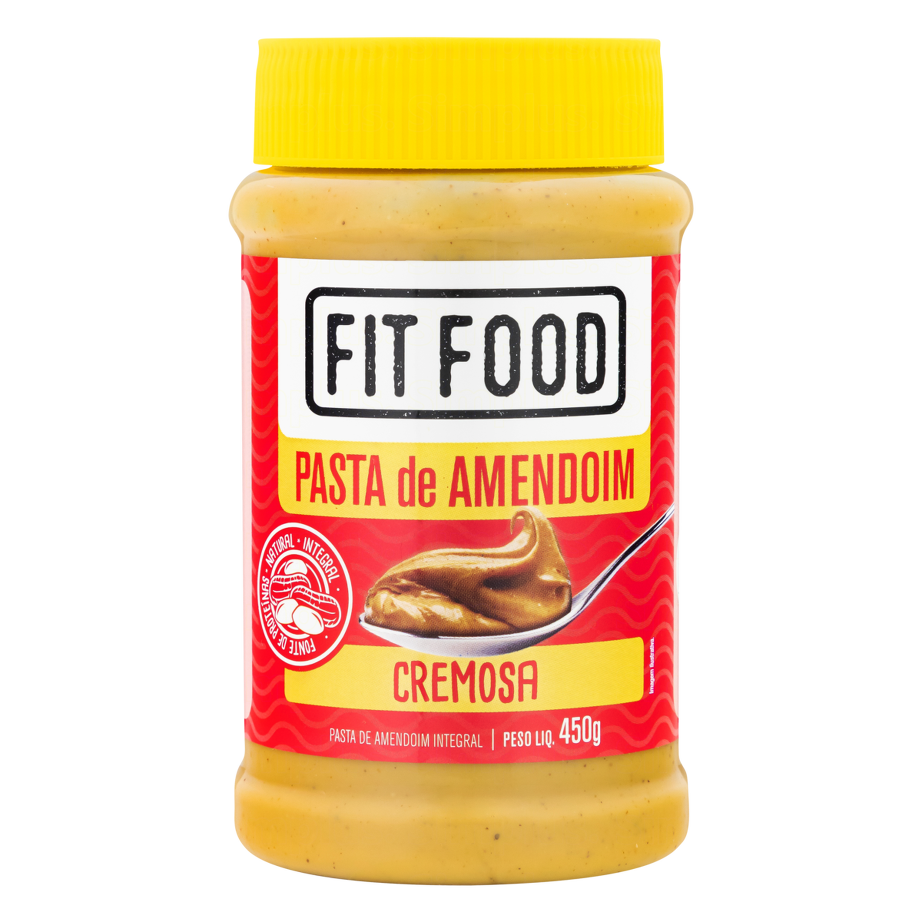 Pasta de Amendoim Cremosa Integral Fit Food Pote 450g