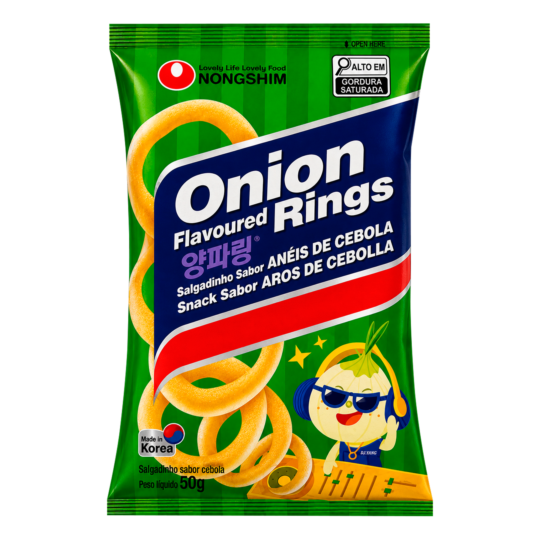 Salgadinho An&eacute;is de Cebola Nongshim Pacote 50g