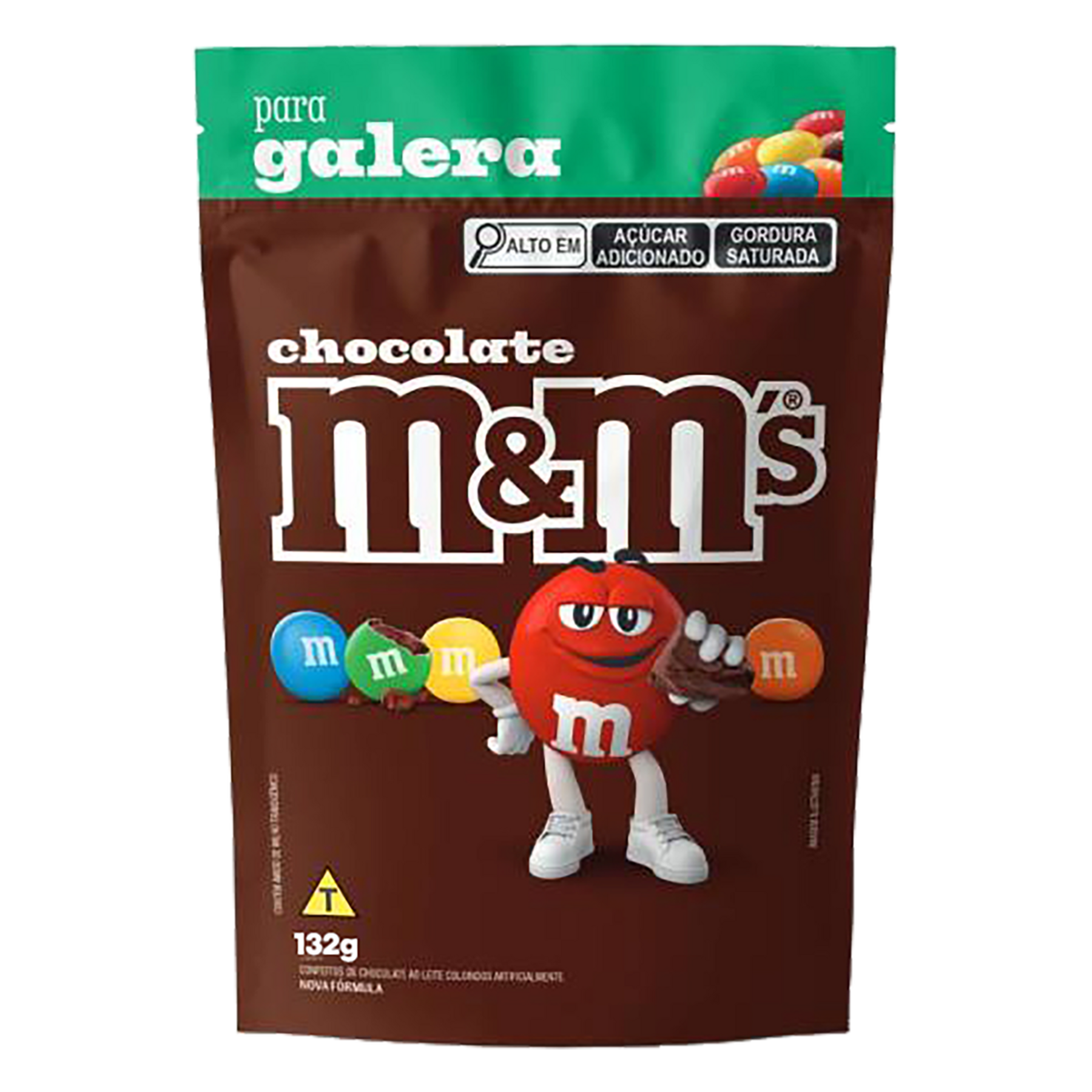 Confeito de Chocolate ao Leite M&M's Pacote 132g