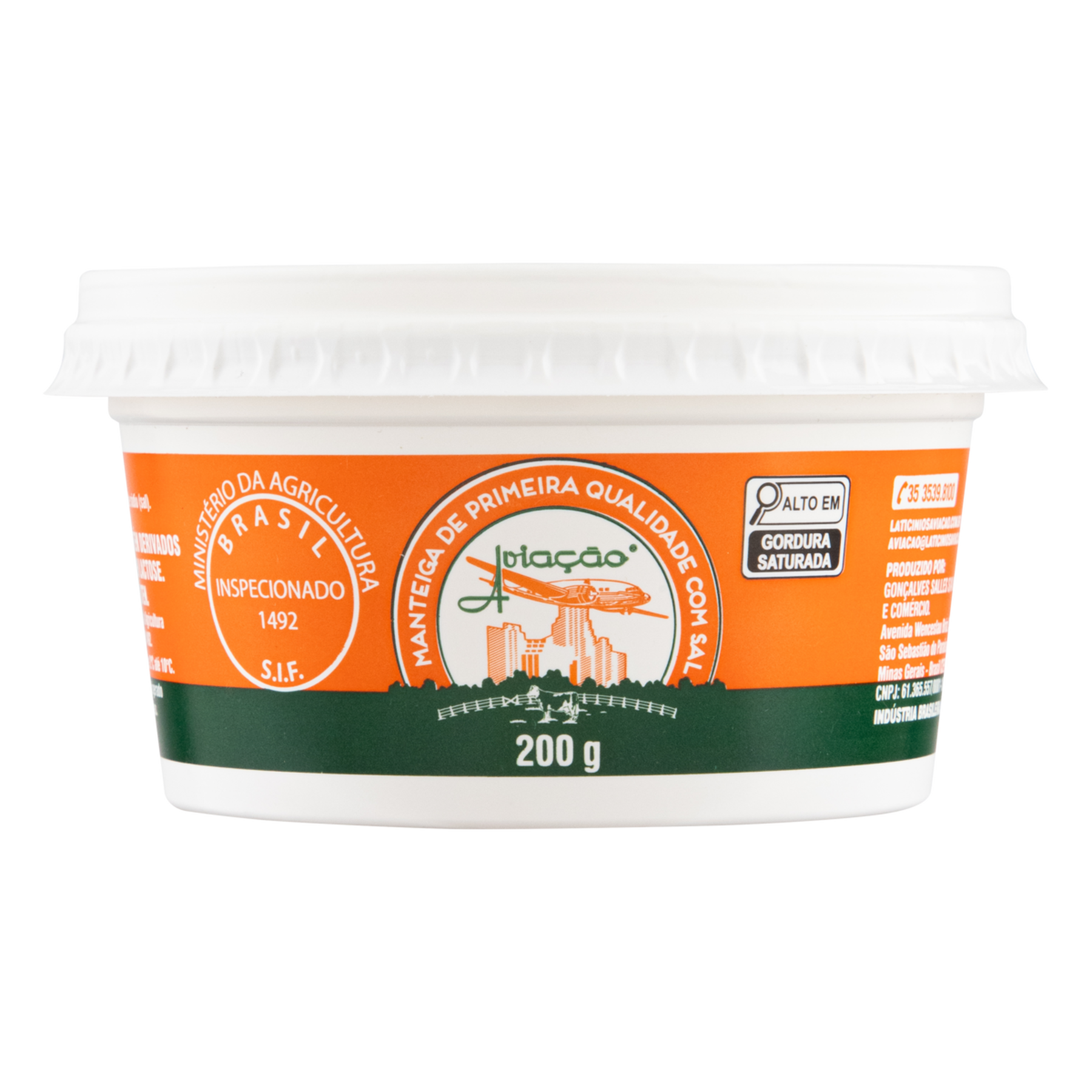 Manteiga com Sal Avia&ccedil;&atilde;o Pote 200g