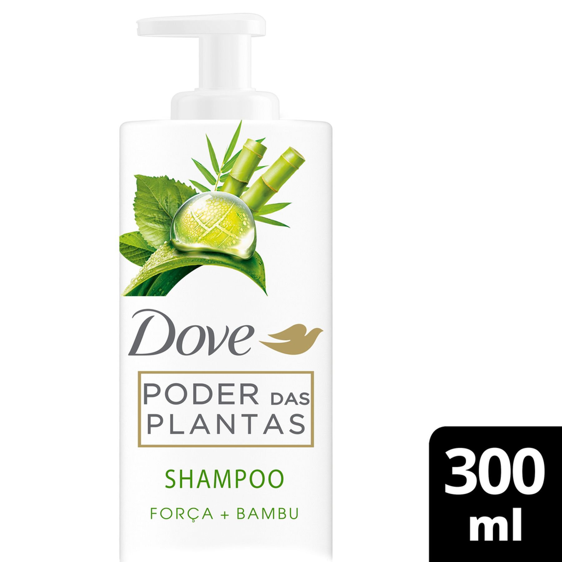 Shampoo For&ccedil;a + Bambu Dove Poder das Plantas Frasco 300ml
