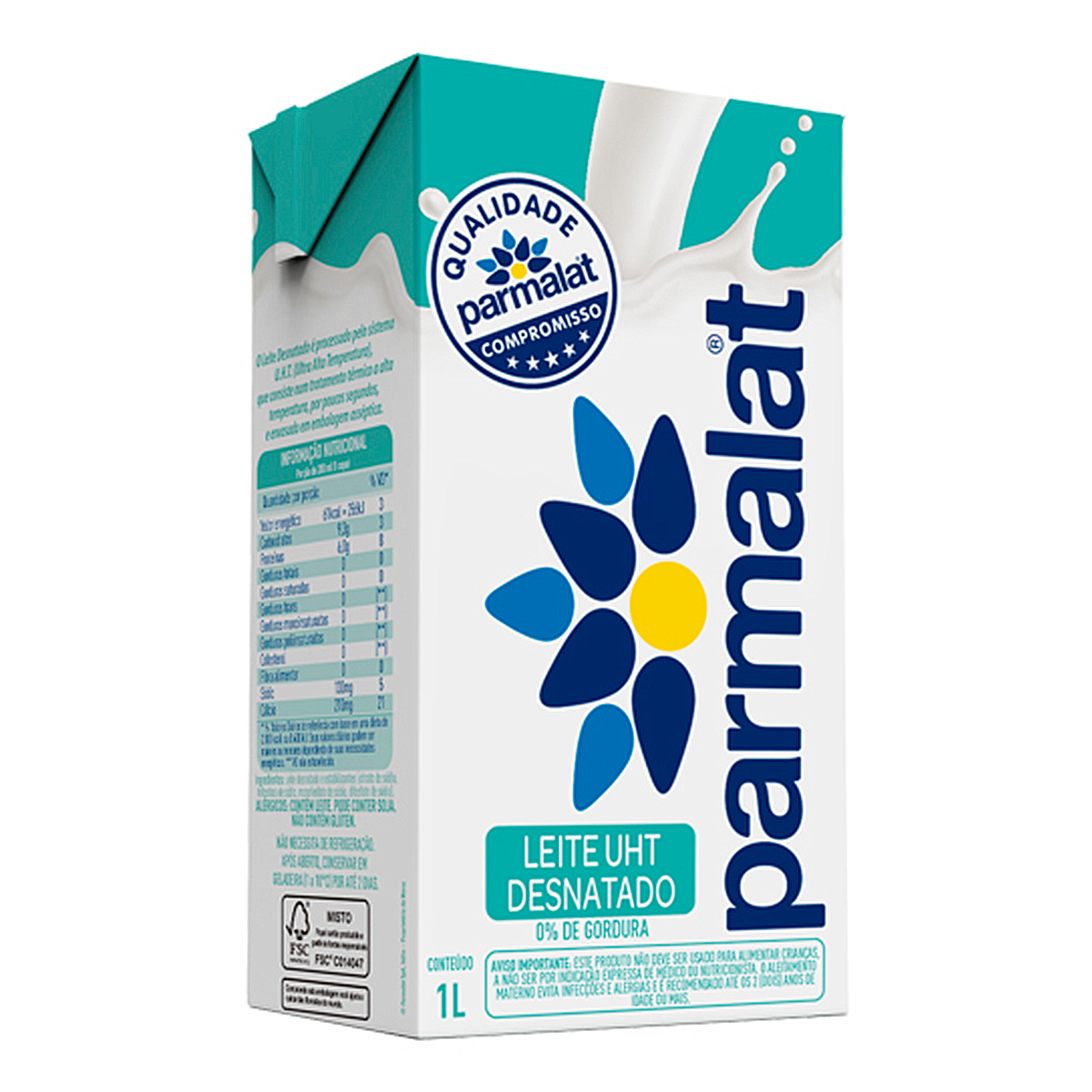 Leite Desnatado Parmalat Caixa 1l