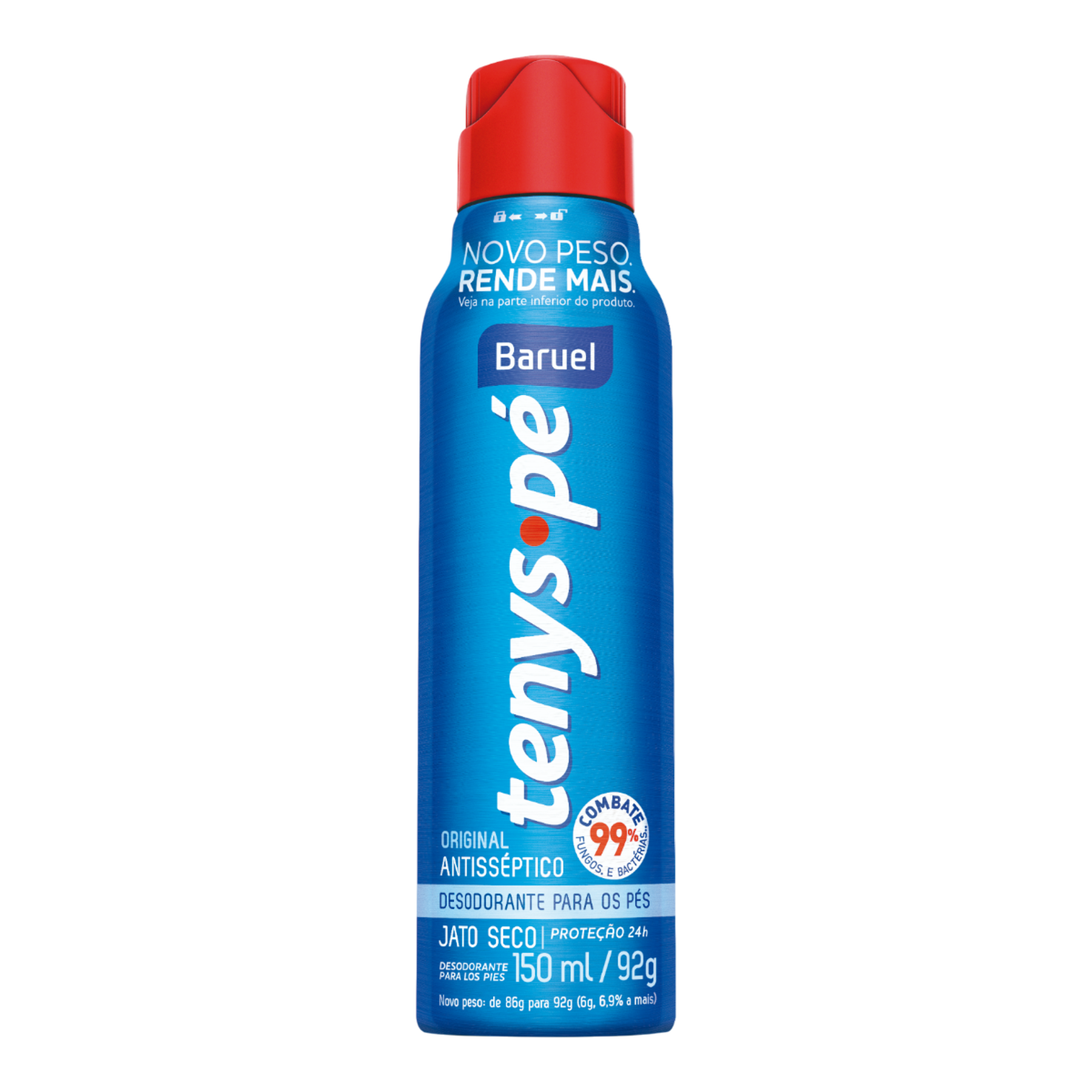 Desodorante para P&eacute;s Jato Seco Original Tenys P&eacute; Baruel Frasco 150ml