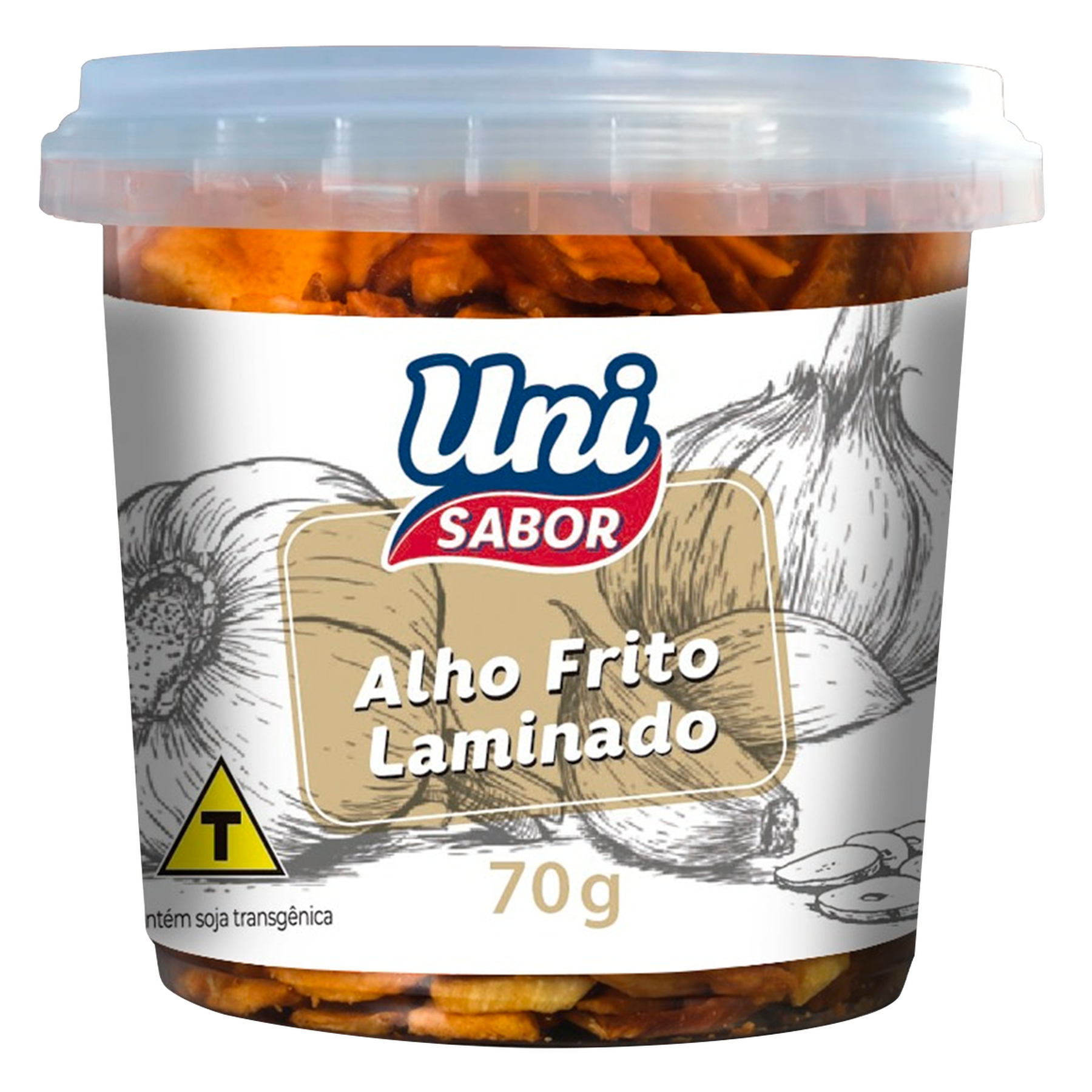 Alho Frito Laminado Uni Sabor Pote 70g