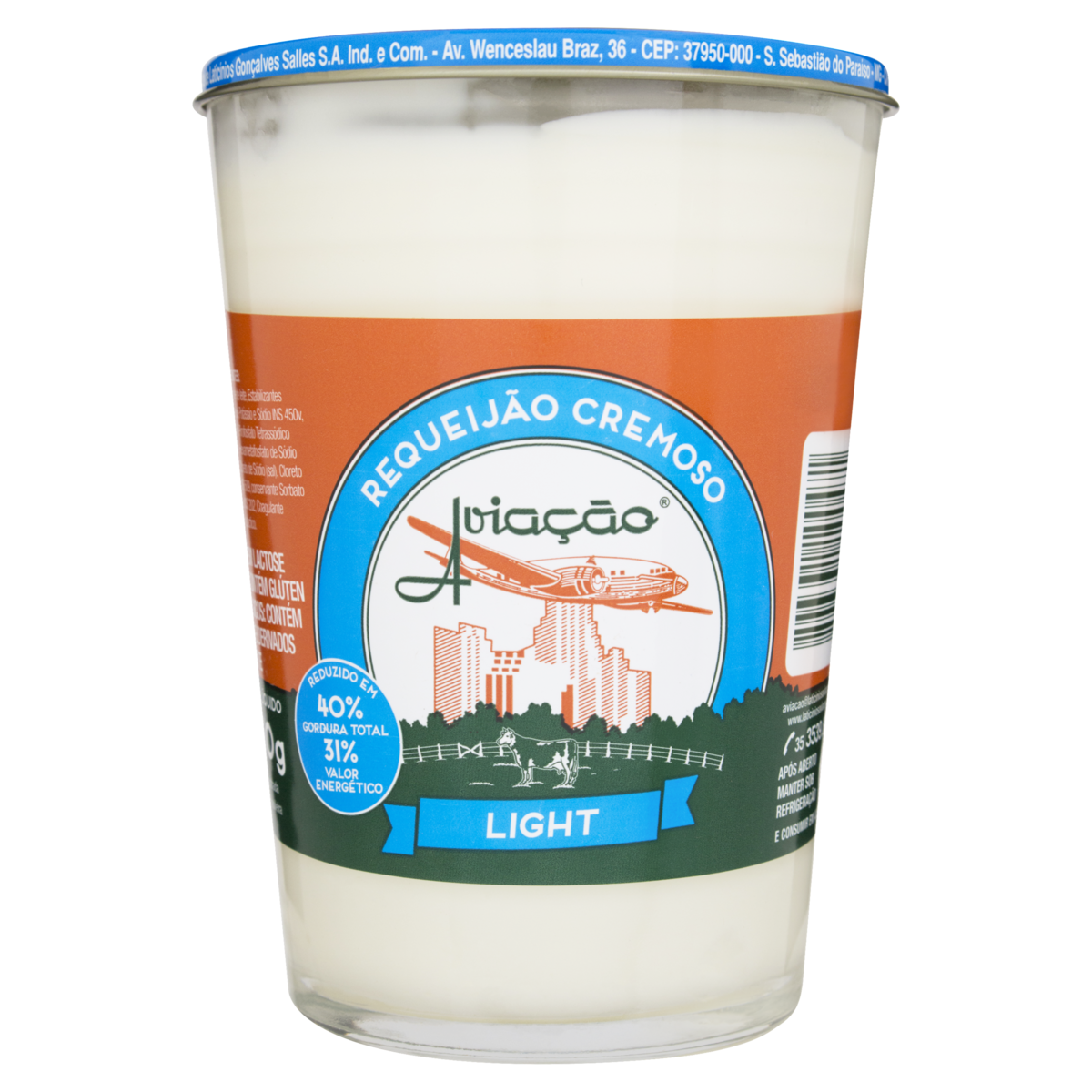Requeij&atilde;o Cremoso Light Avia&ccedil;&atilde;o Copo 250g