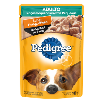 Alimento para Cães Adultos Raças Pequenas Frango ao Molho Pedigree Vital Pro Sachê 100g