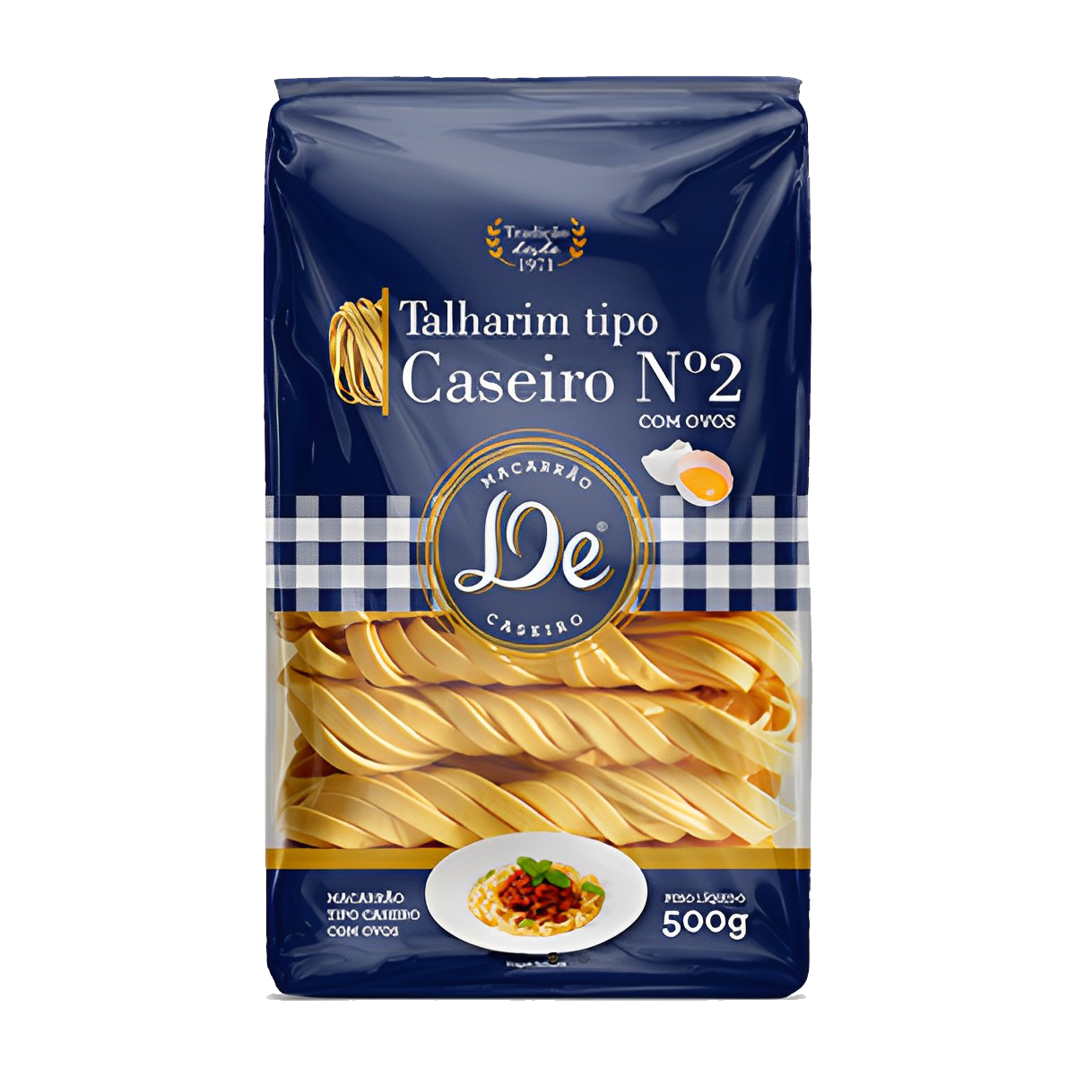 Macarr&atilde;o com Ovos Caseiro Talharim 2 De Pacote 500g