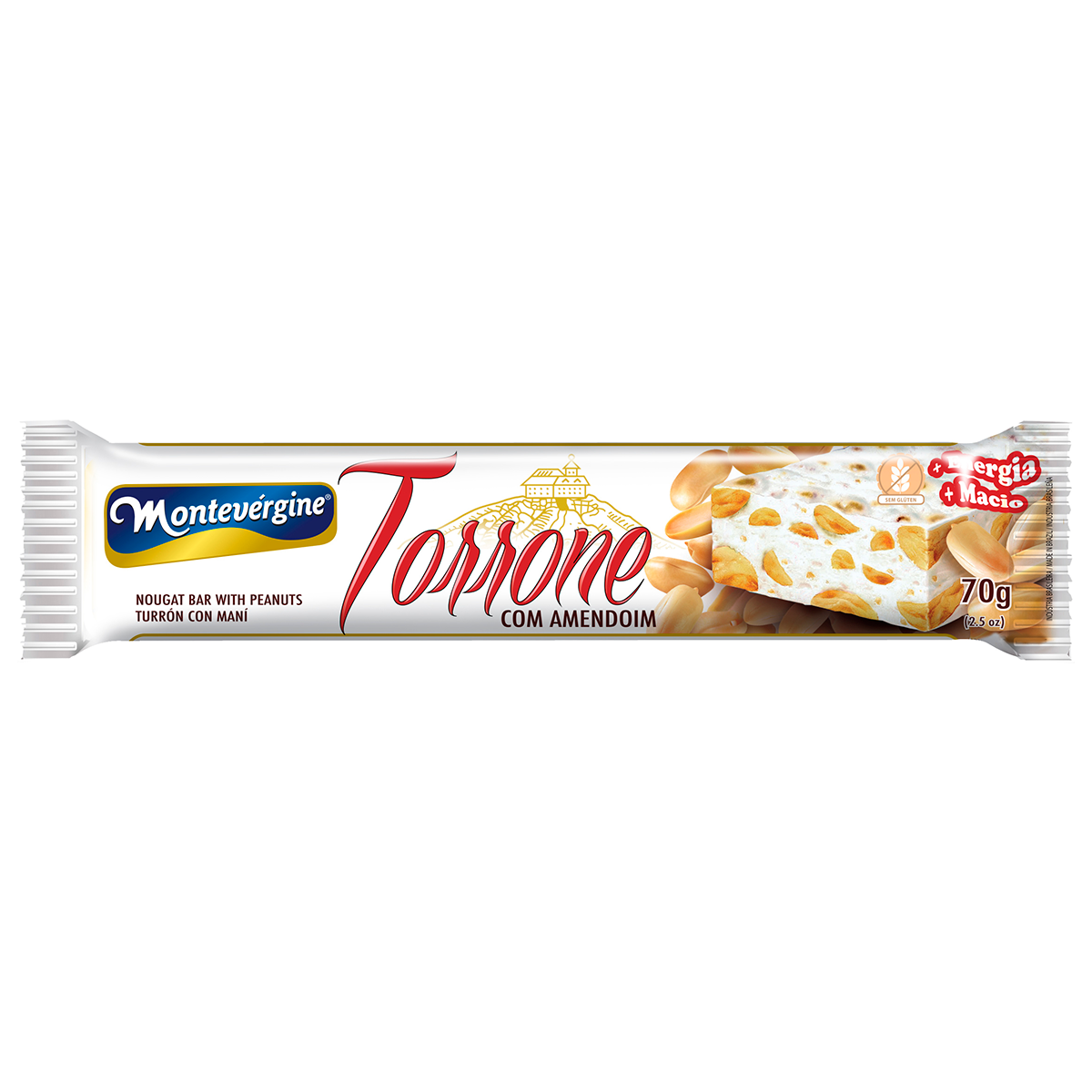 Torrone com Amendoim Montev&eacute;rgine 70g