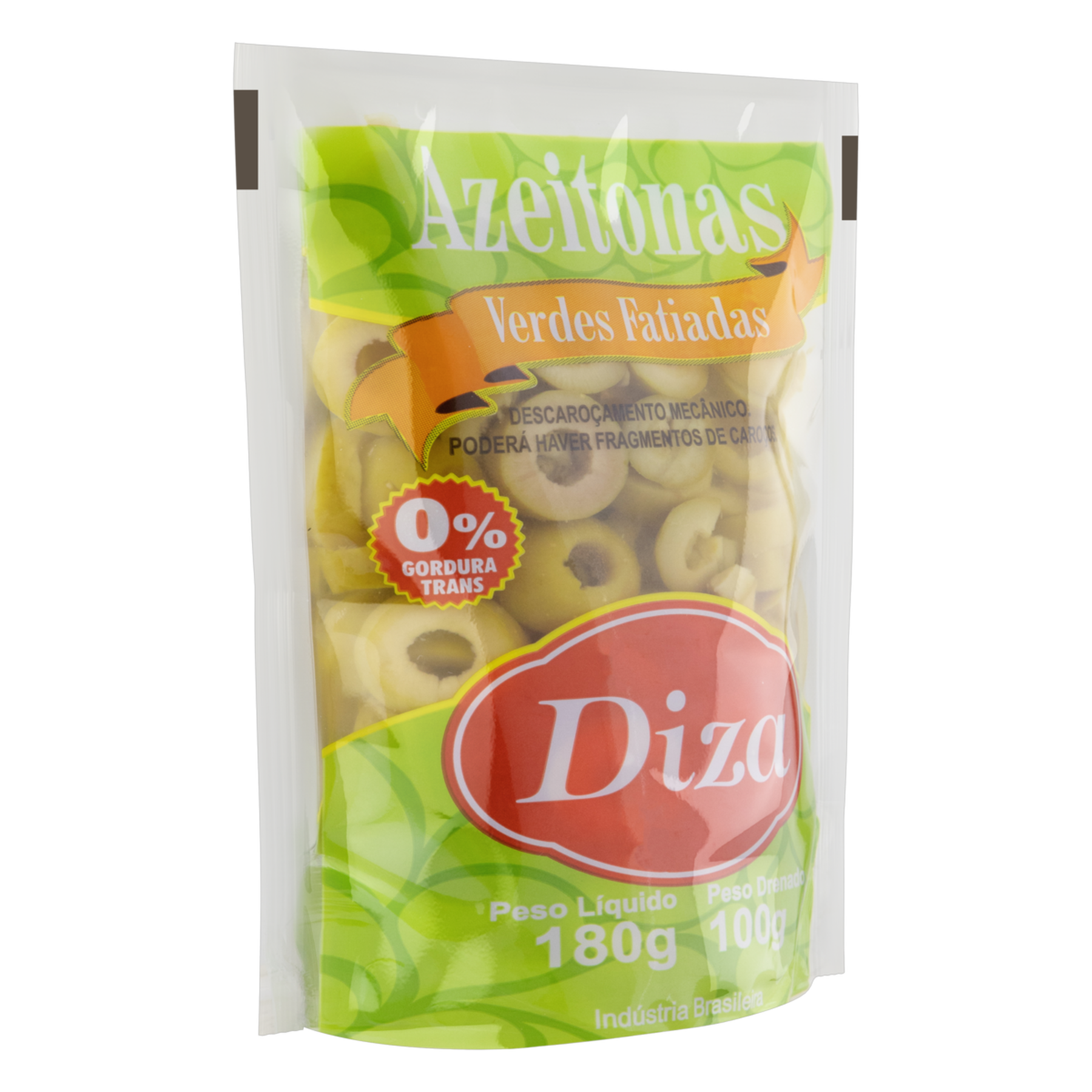 Azeitona Verde em Conserva Fatiada Diza Sachê 100g