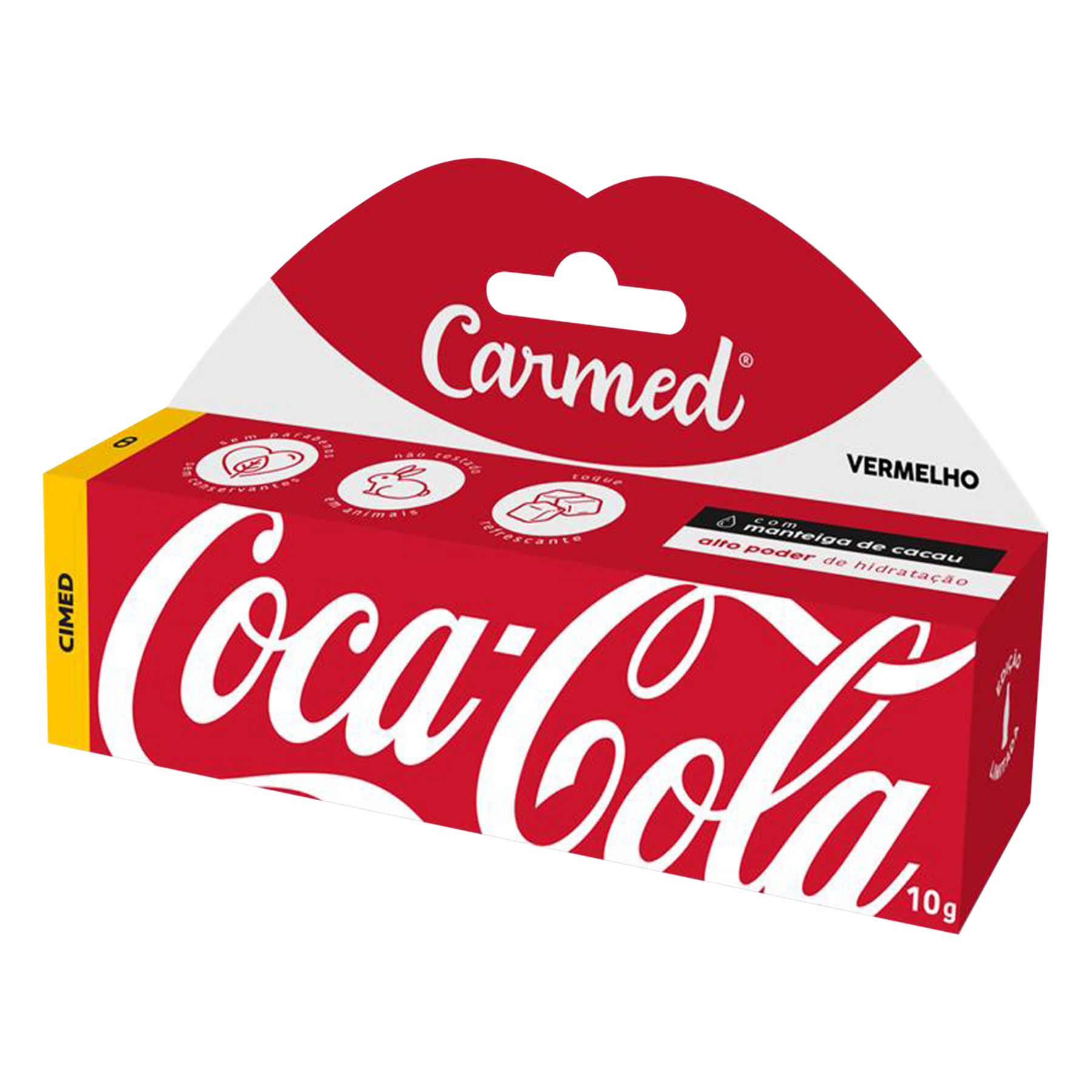 Hidratante Labial Vermelho Coca-Cola Carmed Caixa 10g