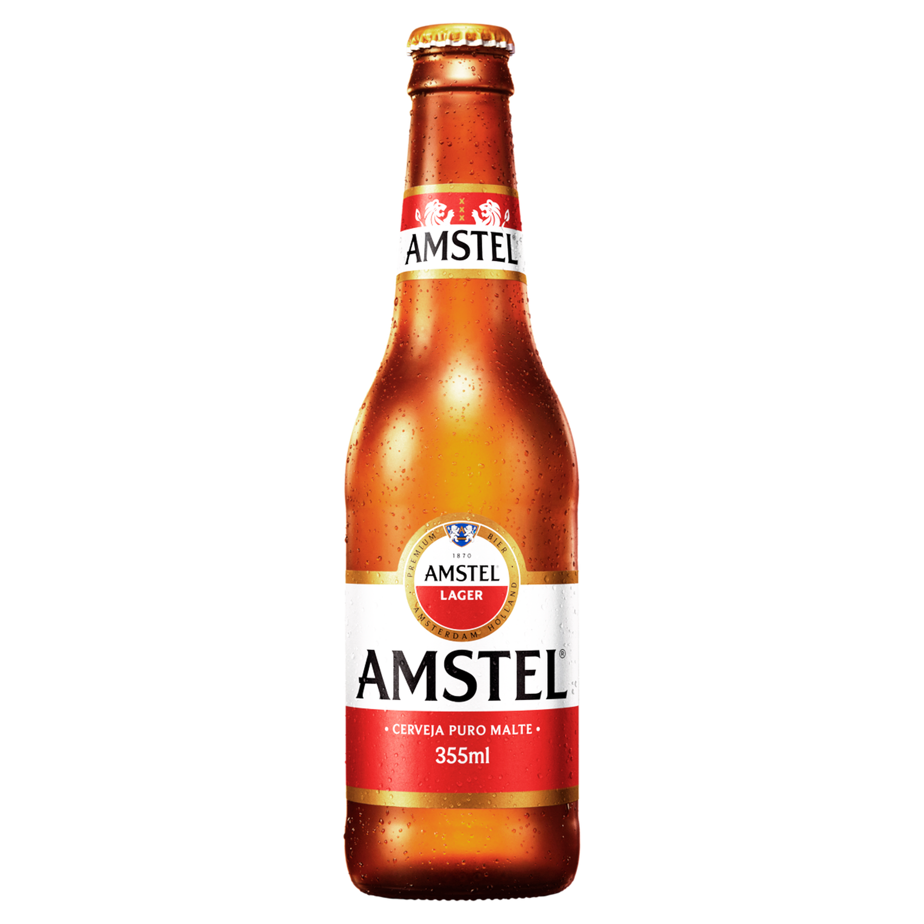 Cerveja Puro Malte Amstel Garrafa 355ml