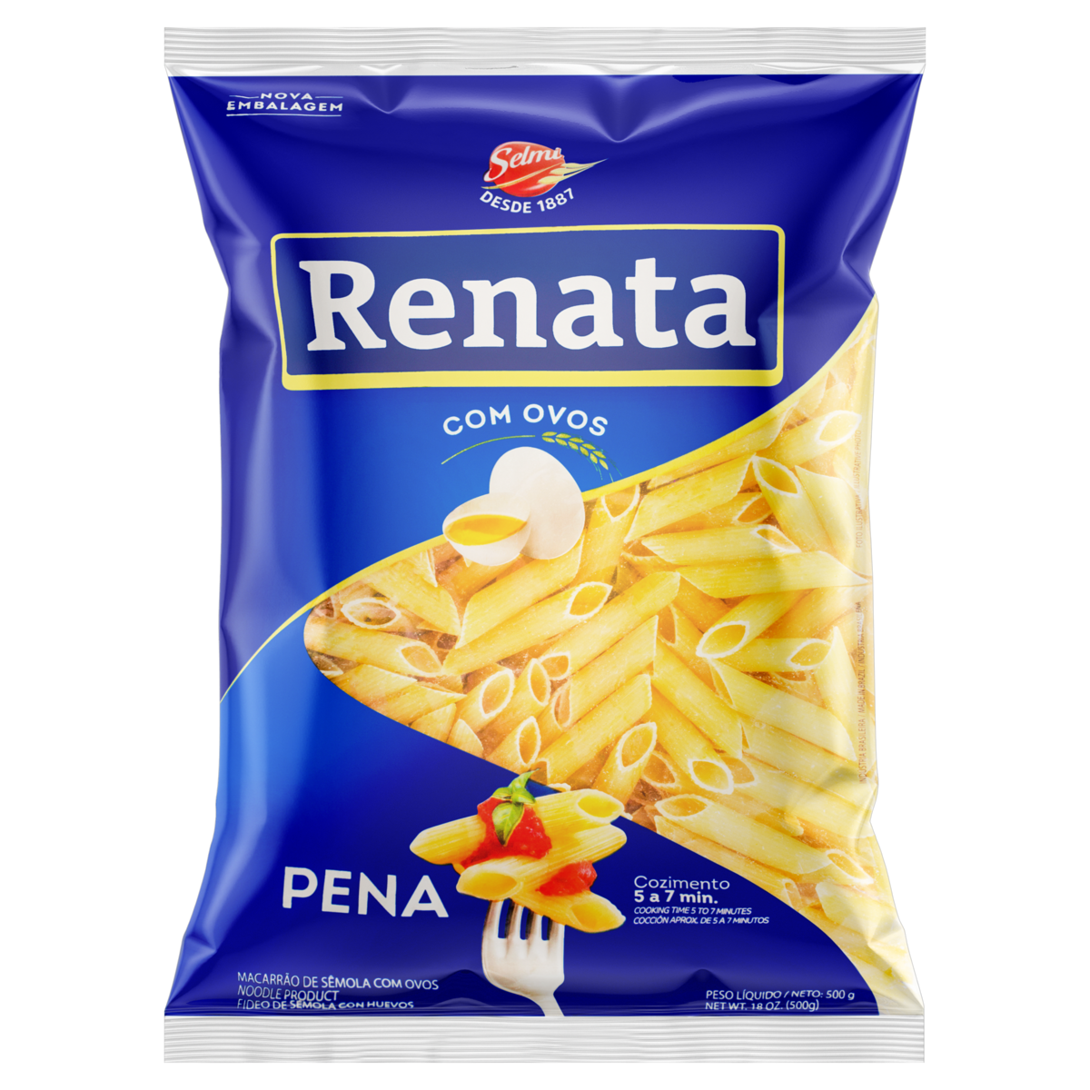 Macarr&atilde;o de S&ecirc;mola com Ovos Pena Renata Pacote 500g