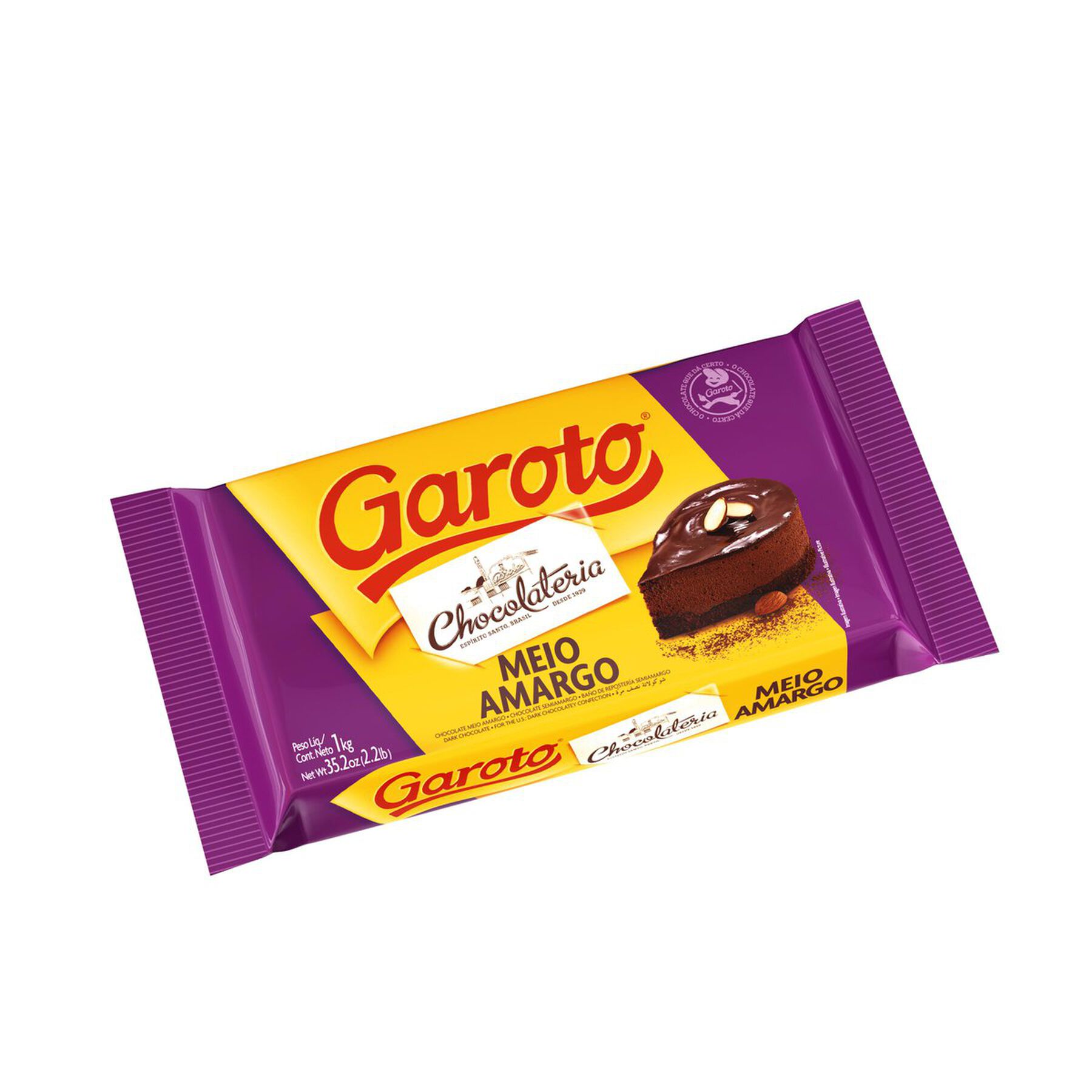Chocolate Cobertura Garoto Meio Amargo 1kg
