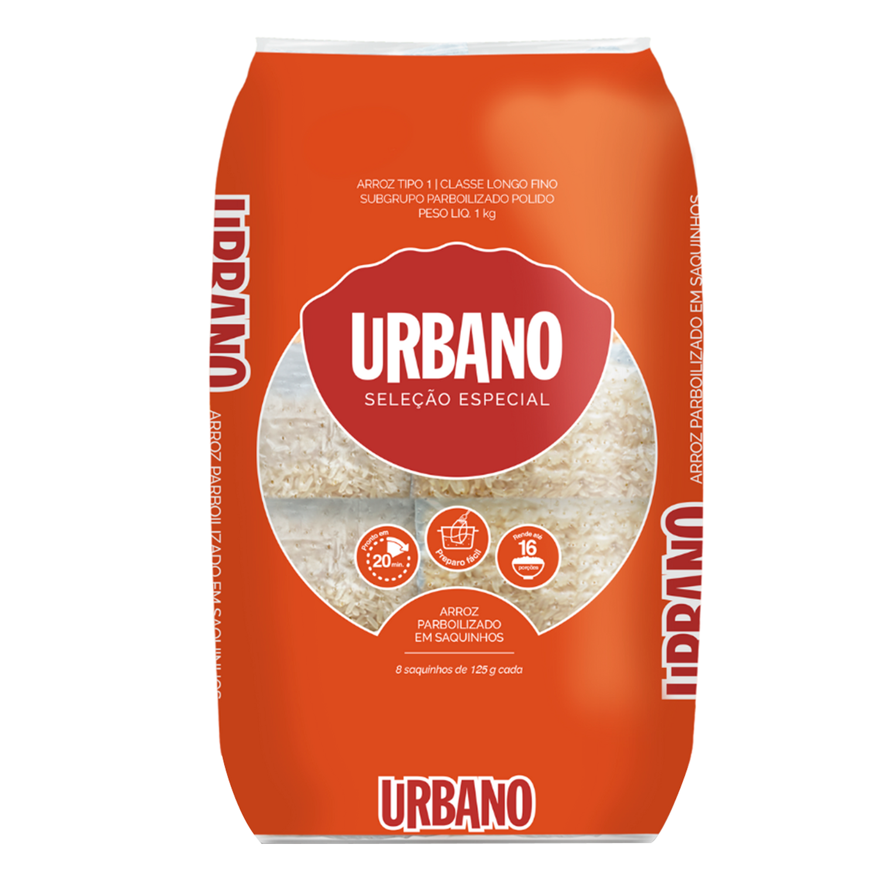 Arroz Parboilizado Urbano Tipo 1 Pacote 1kg