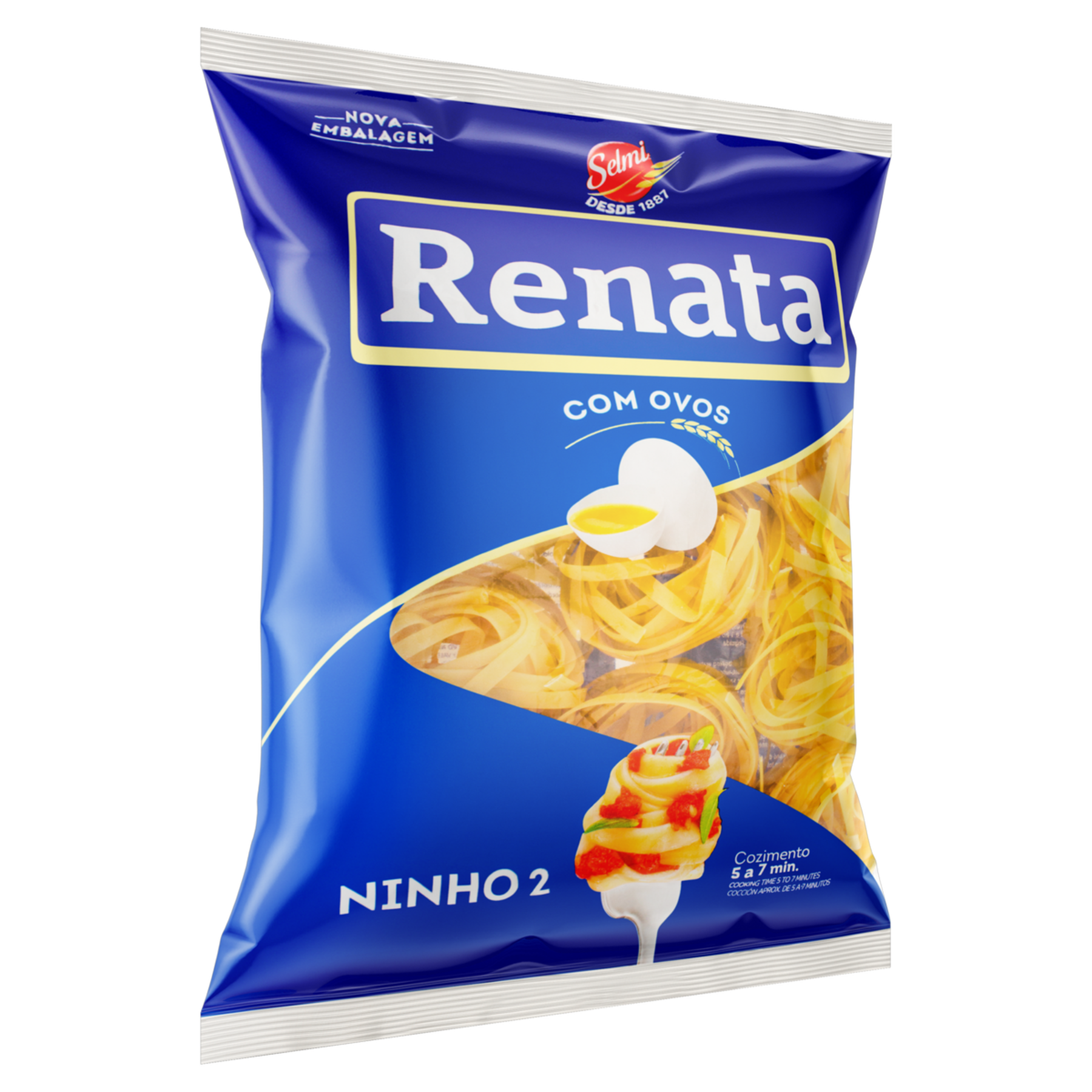 Macarrão de Sêmola com Ovos Ninho 2 Renata Pacote 500g