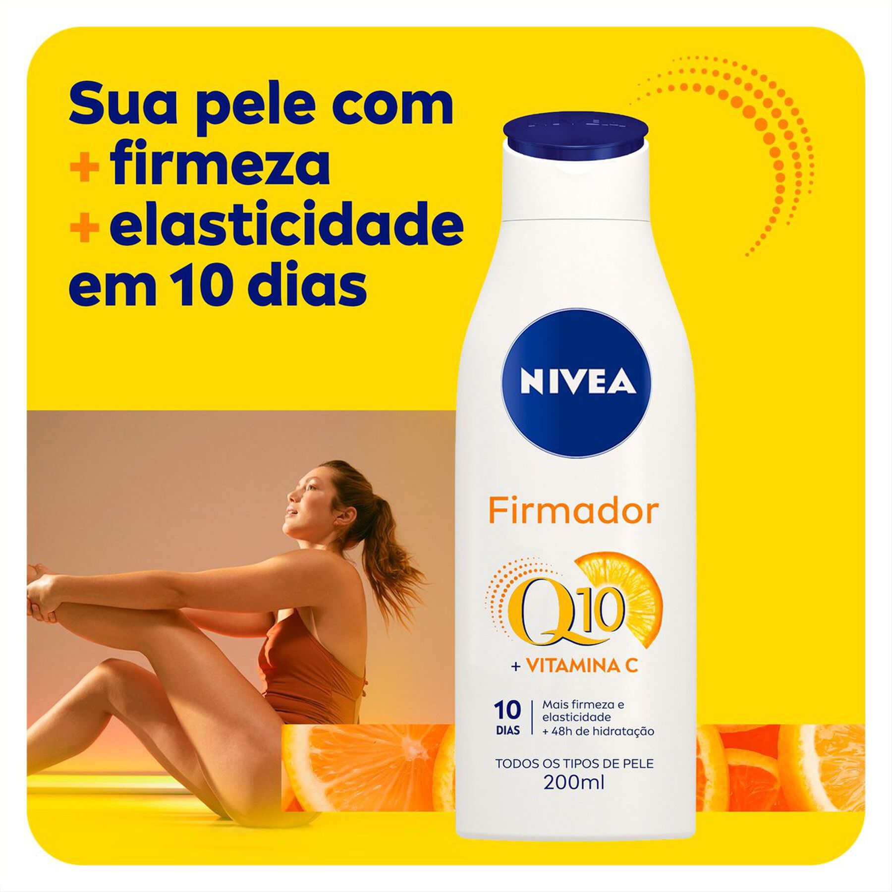 Lo&ccedil;&atilde;o Firmadora Todos os Tipos de Pele Q10 + Vitamina C Nivea 200ml