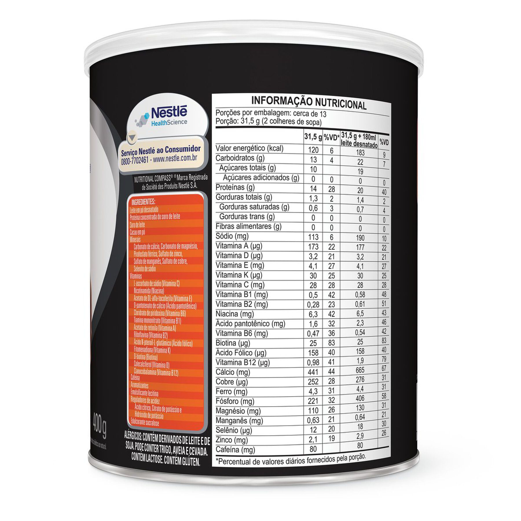 Suplemento Alimentar Nutren Protein Chocolate 400g
