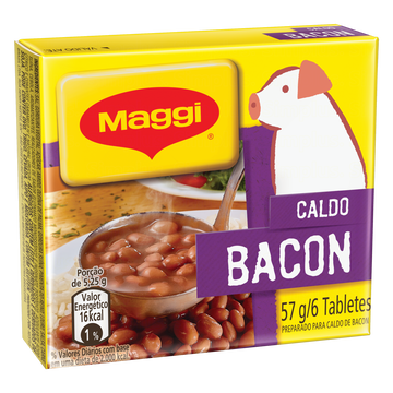 Caldo em Tablete Bacon Maggi Caixa 57g 6 Unidades