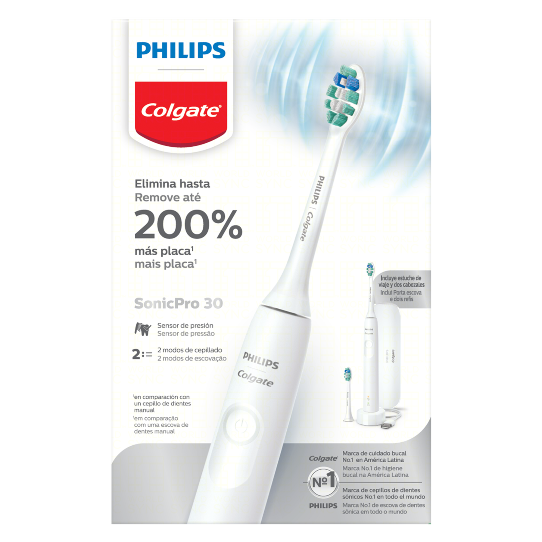 Escova Dental Elétrica SonicPro 30 + Refil Colgate + Philips