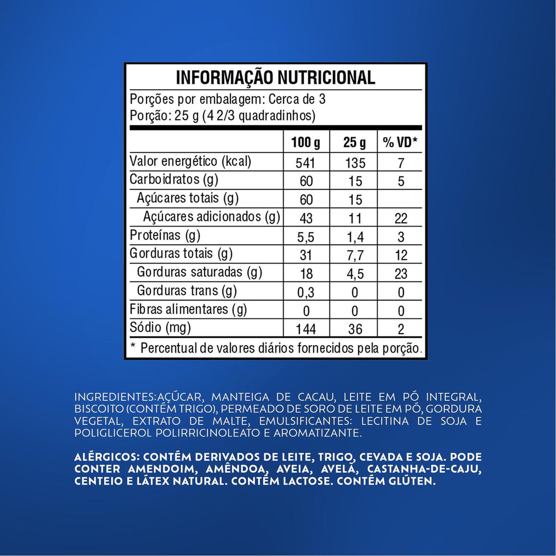 Barra de Chocolate Branco Lacta Laka Pacote 165g Tamanho Família