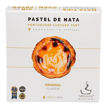 Pastel de Nata Original Nata Pura Caixa 240g C/4 Unidades