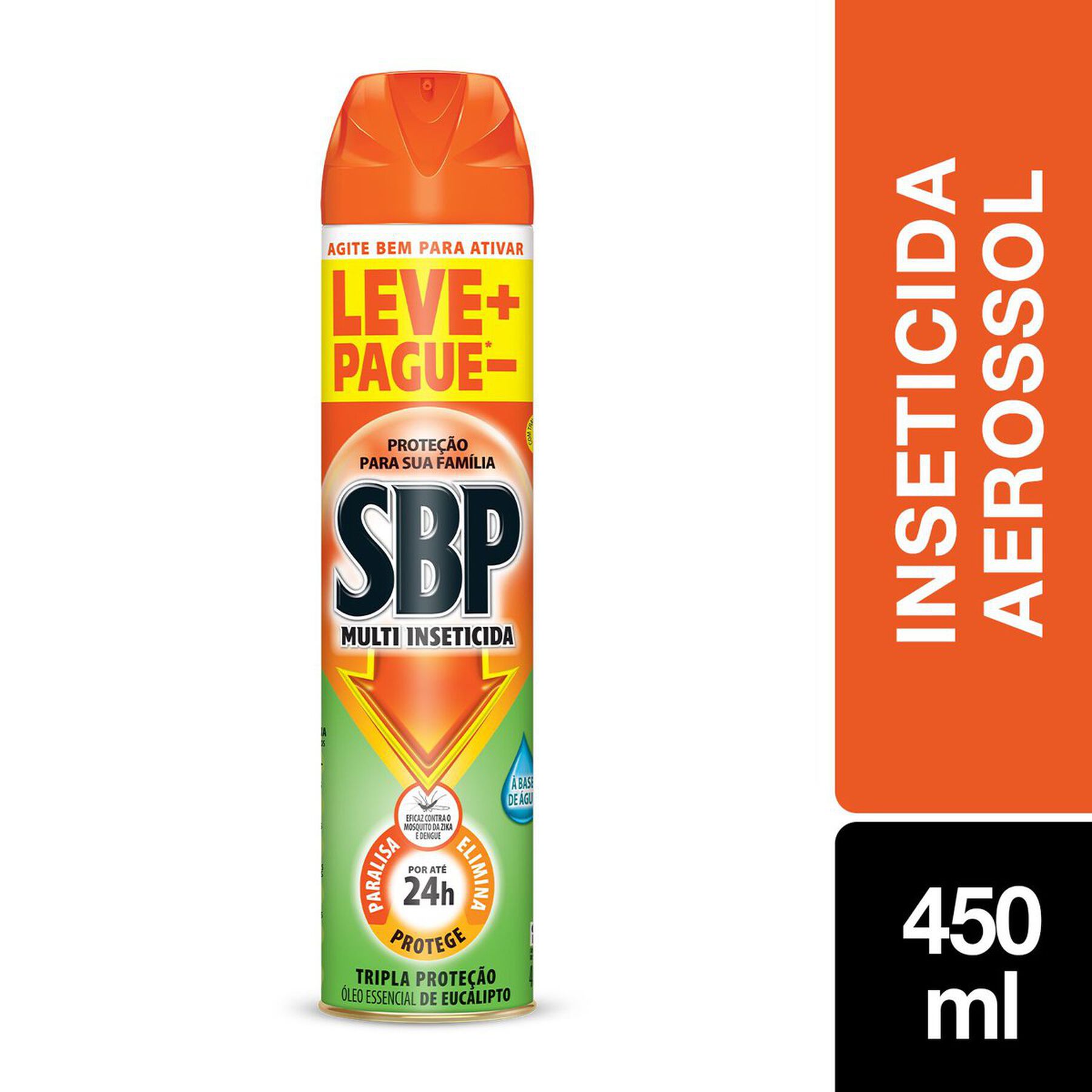 Multi-Inseticida Aerossol Óleo de Eucalipto SBP Frasco 450ml Grátis 150ml