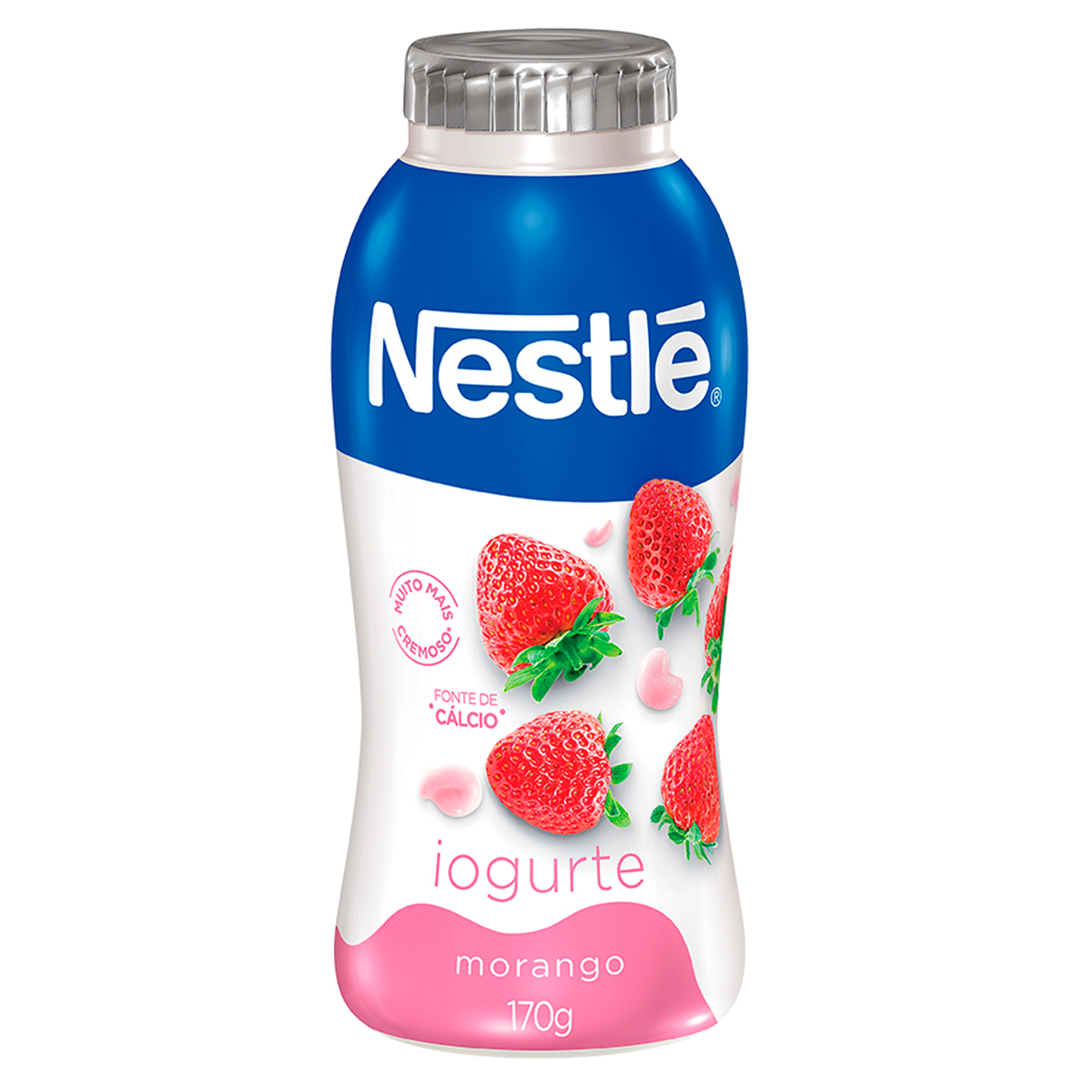 Iogurte Parcialmente Desnatado Morango Nestl&eacute; Frasco 170g