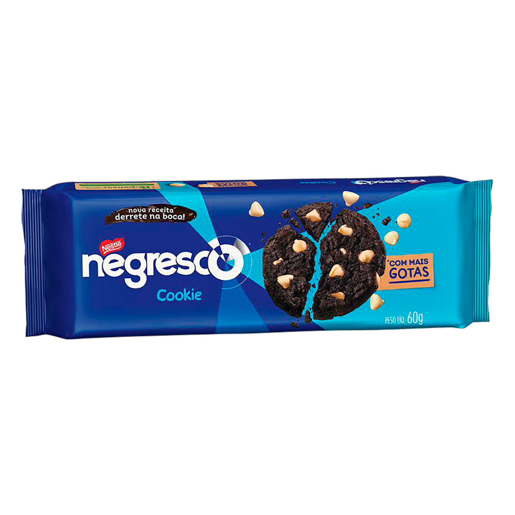Biscoito Cookie Gotas de Chocolate Negresco Nestlé Pacote 60g