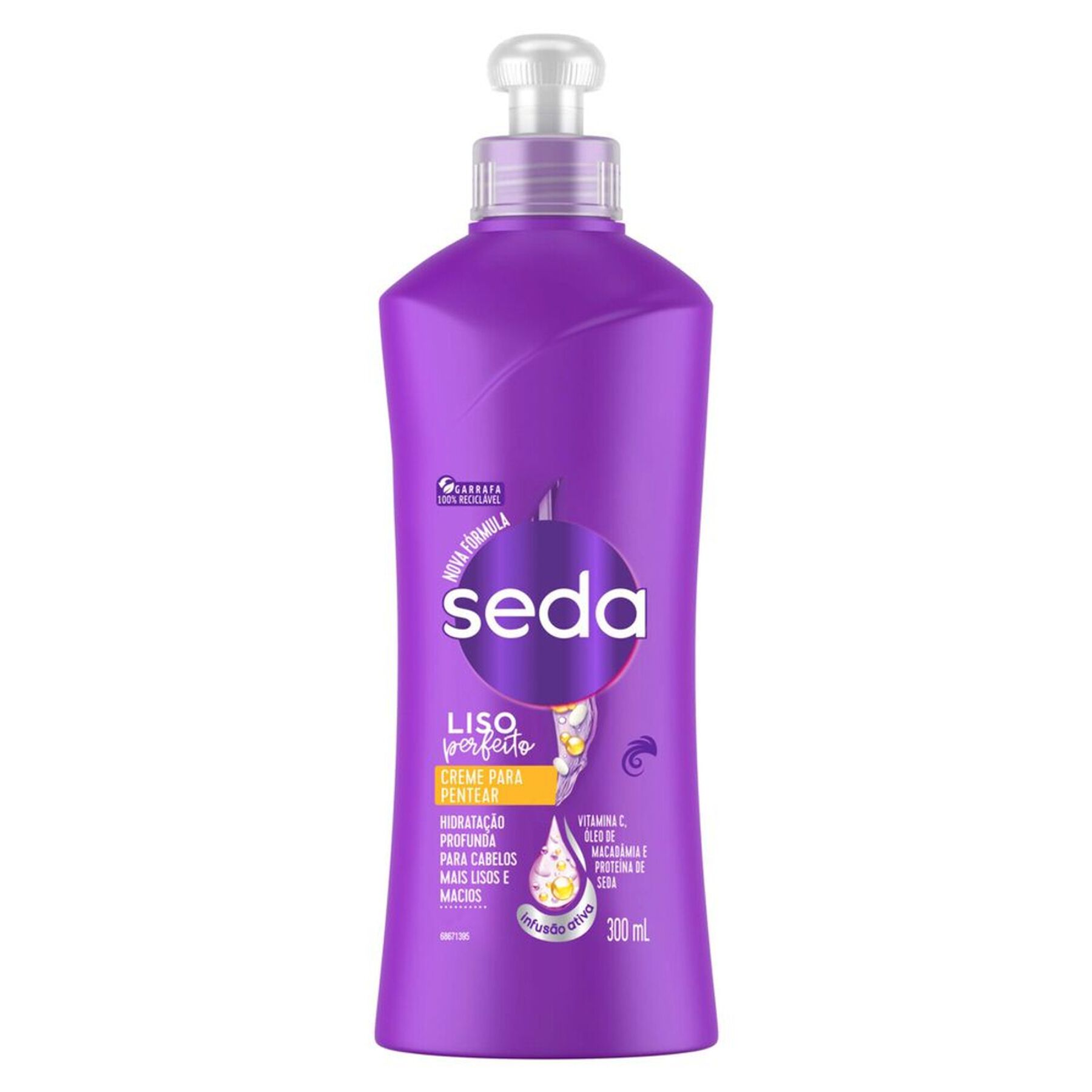 Creme para Pentear Liso Perfeito Seda Cocriações Frasco 300ml