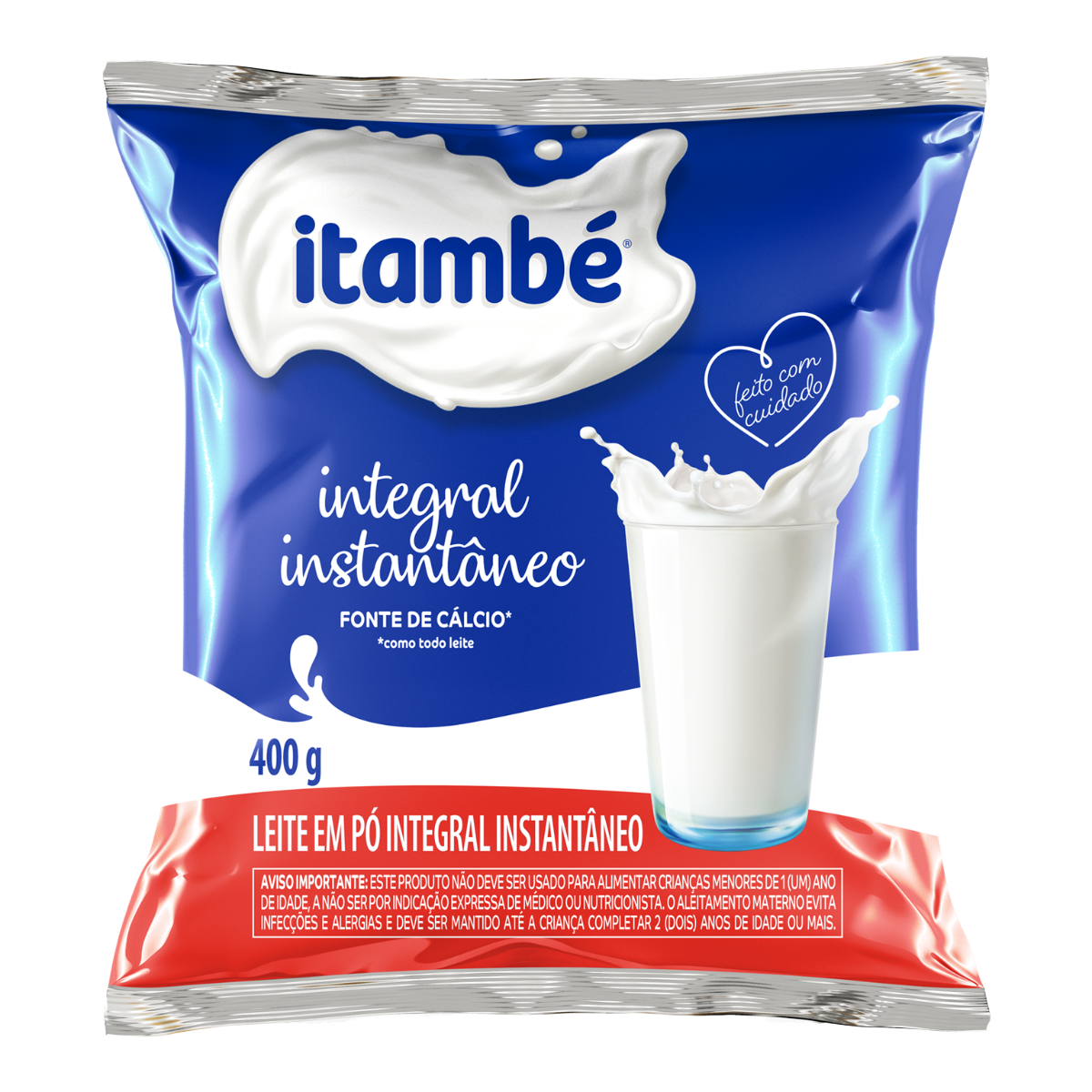 Leite em P&oacute; Instant&acirc;neo Integral Itamb&eacute; Pacote 400g