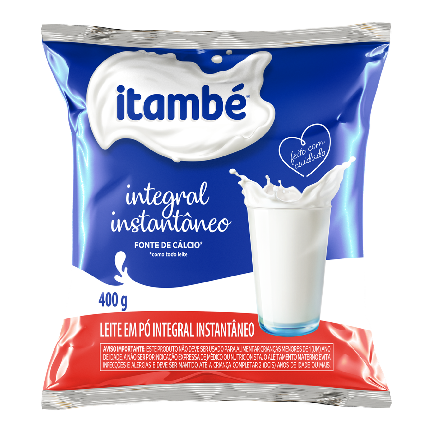 Leite em P&oacute; Instant&acirc;neo Integral Itamb&eacute; Pacote 400g