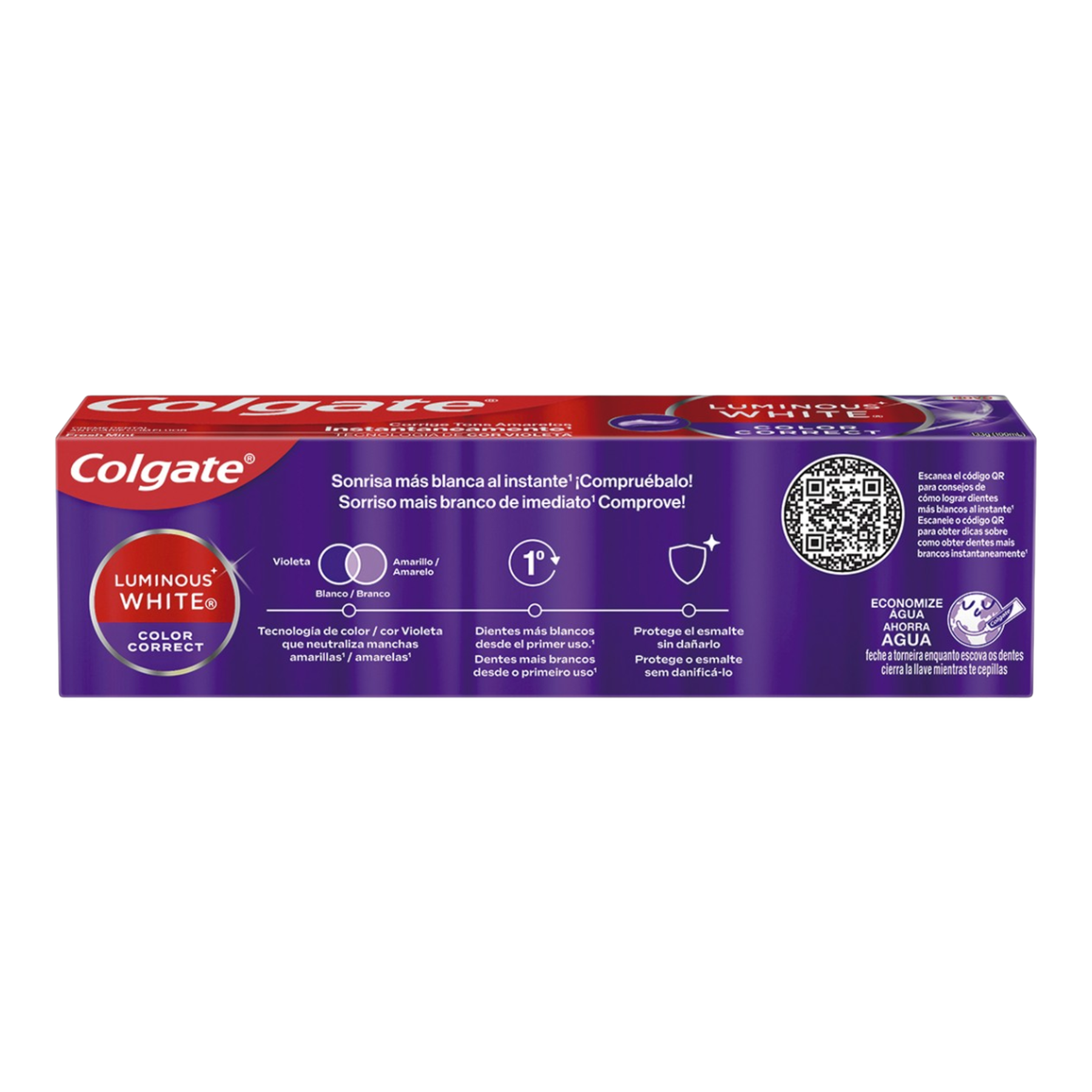 Creme Dental Fresh Mint Colgate Luminous White Color Correct Caixa 133g