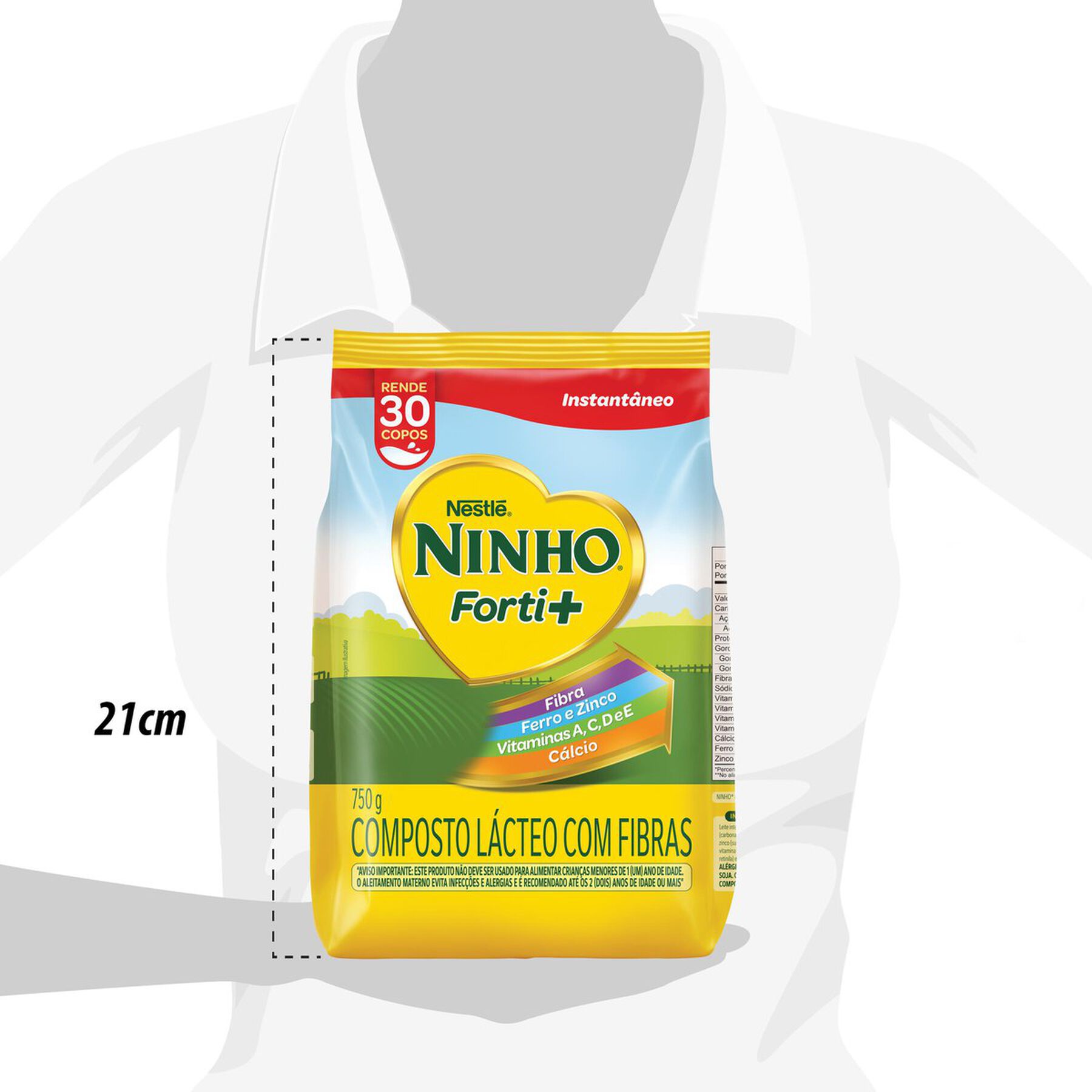Composto Lácteo Nestlé Ninho Forti+ Pacote 750g