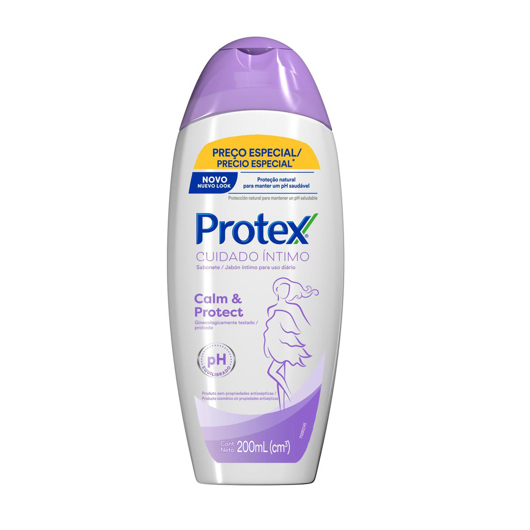 Sabonete L&iacute;quido &Iacute;ntimo Calm e Protect Cuidado &Iacute;ntimo Protex Frasco 200ml - Embalagem Pre&ccedil;o Especial
