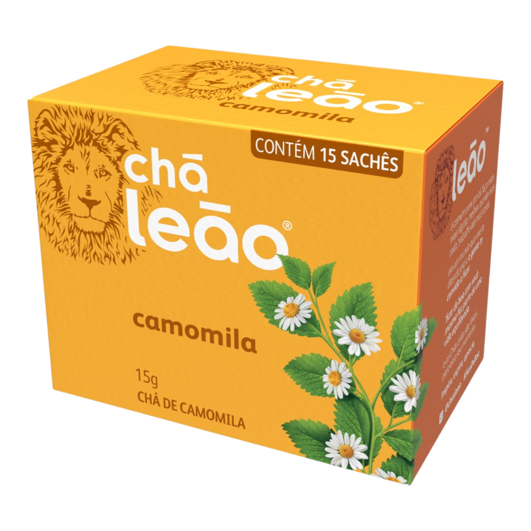 Ch&aacute; Camomila Ch&aacute; Le&atilde;o Caixa 15g 15 Unidades