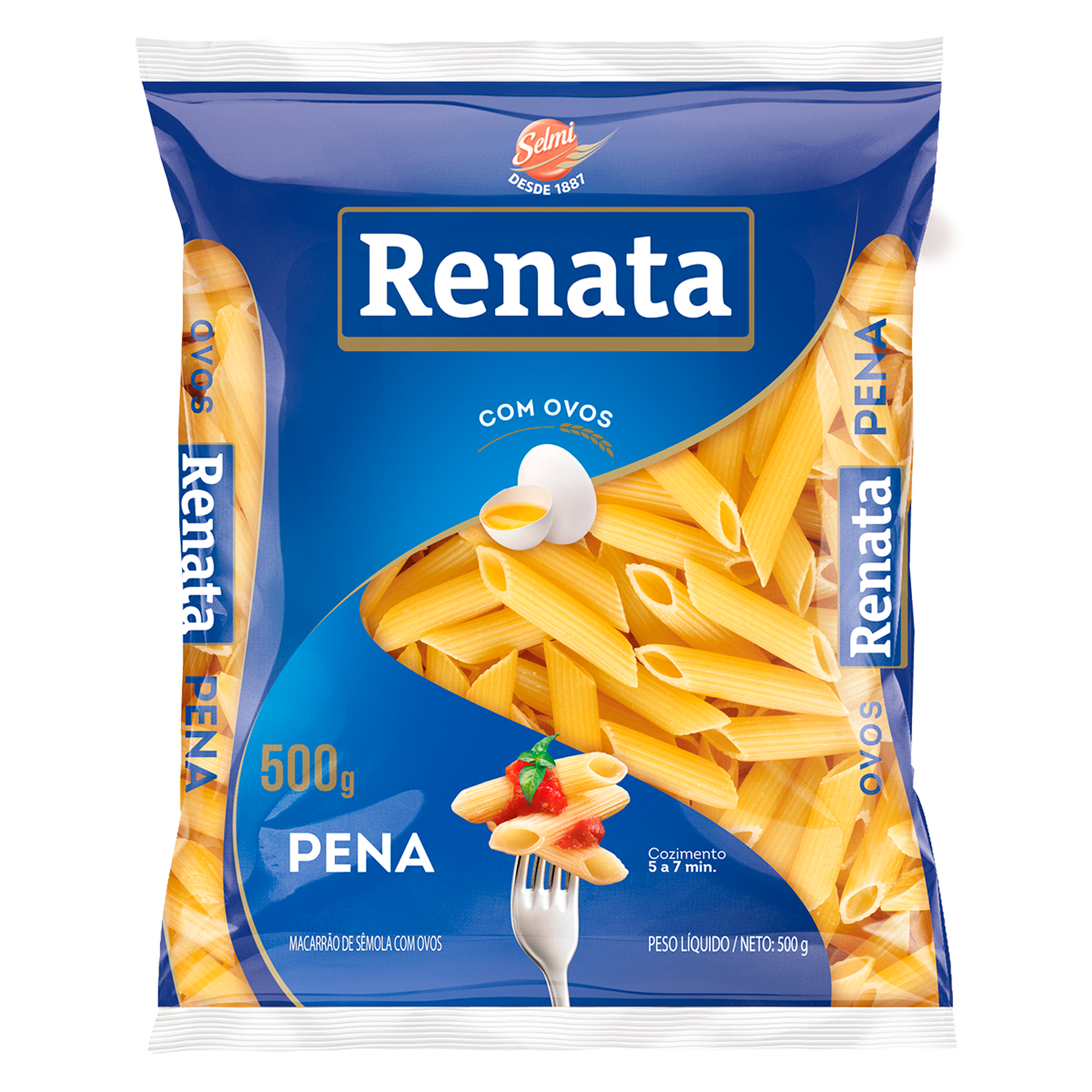 Macarr&atilde;o de S&ecirc;mola com Ovos Pena Renata Pacote 500g&nbsp;