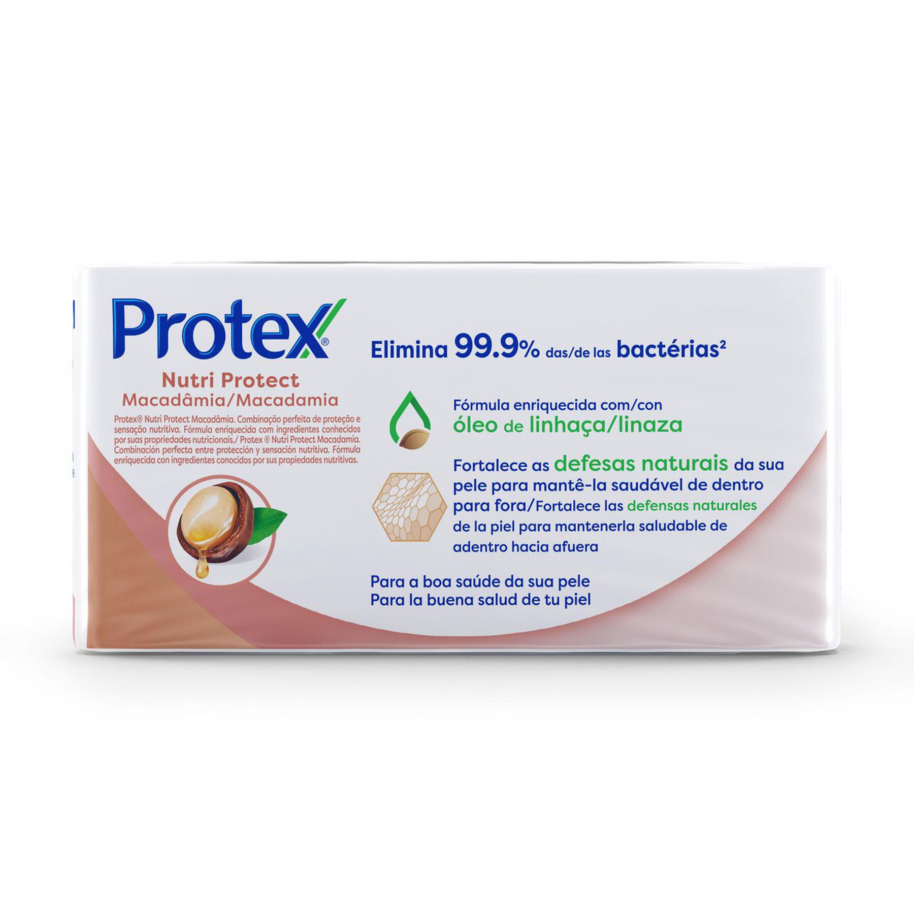 Sabonete em Barra Antibacteriano Nutri Protect Macadâmia Protex 6x85g - Embalagem Leve 6 Pague Menos