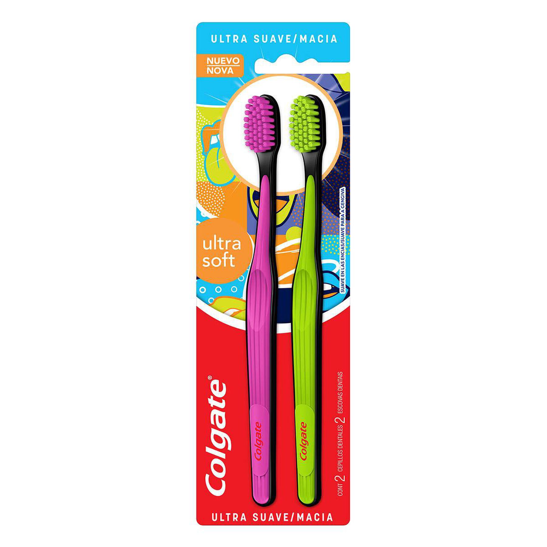 Escova Dental Ultra Macia Soft Powerful Colgate C/2 Unidades&nbsp;