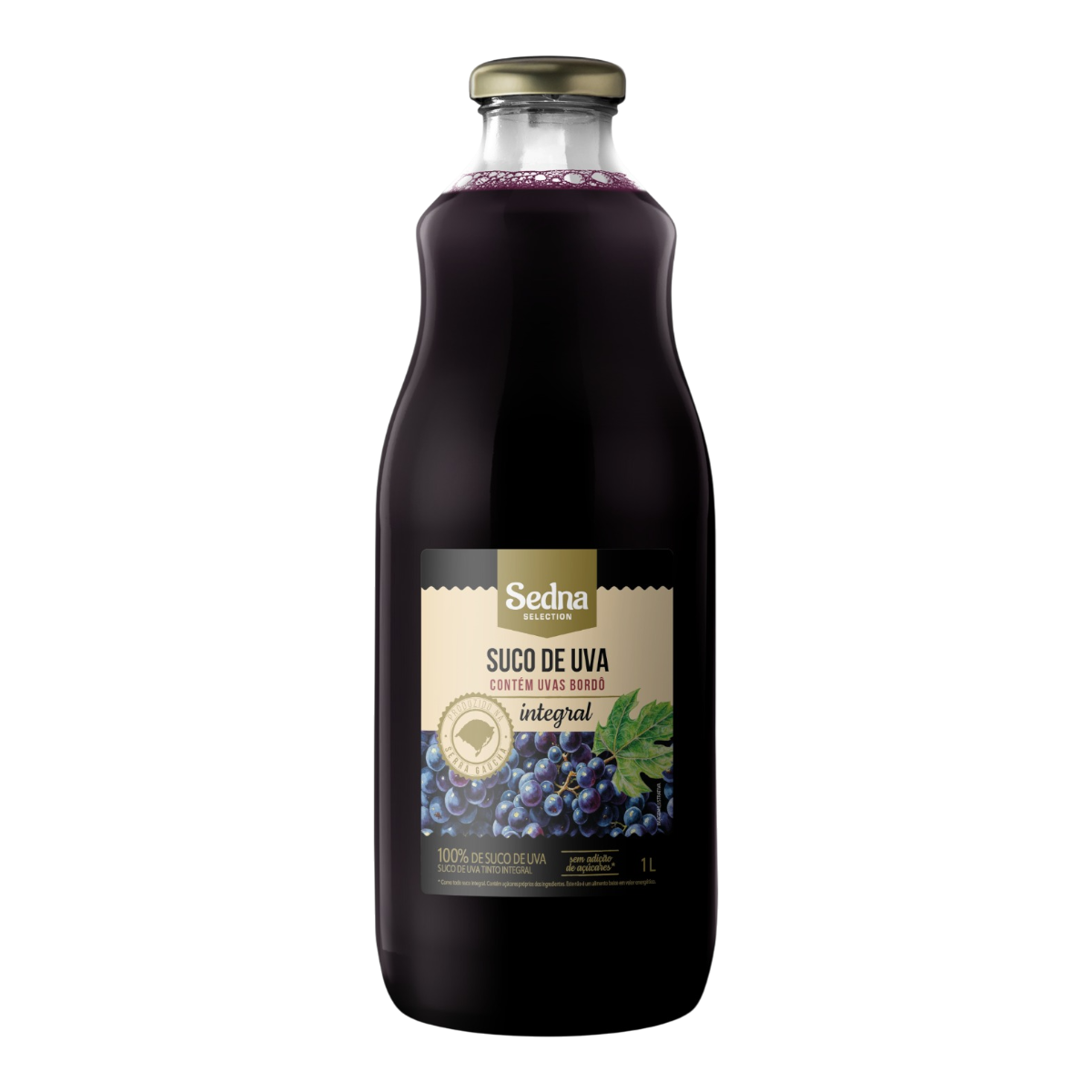 Suco de Uva Tinto Integral Sedna Vidro 1l