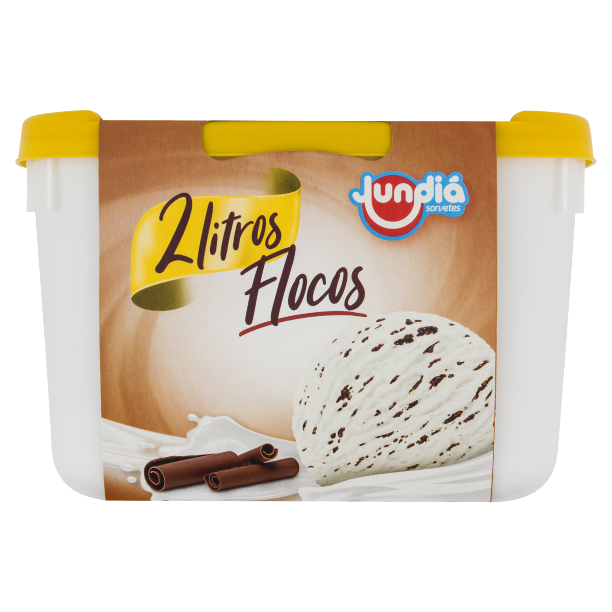 Sorvete Flocos Jundi&aacute; Pote 2l