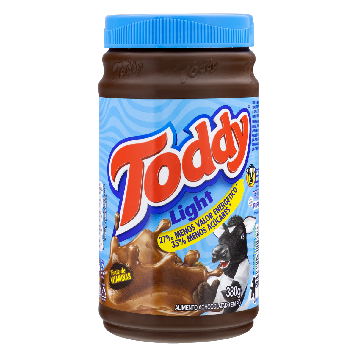 Achocolatado em P&oacute; Light Toddy Pote 380g