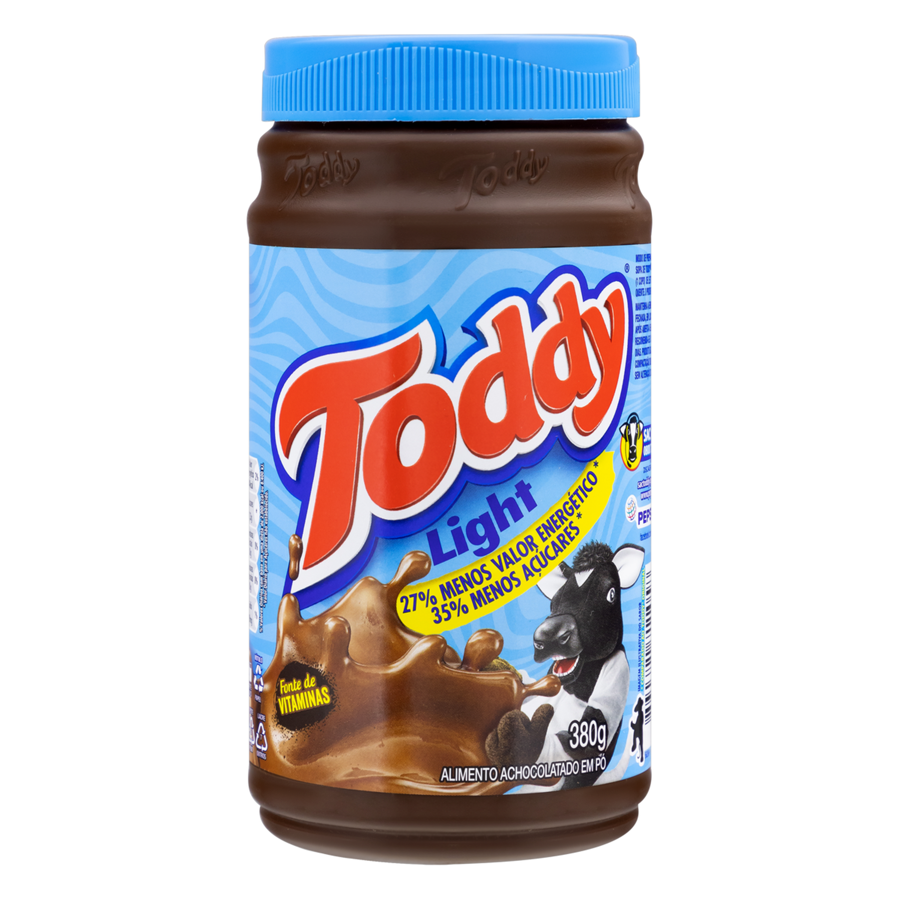 Achocolatado em P&oacute; Light Toddy Pote 380g