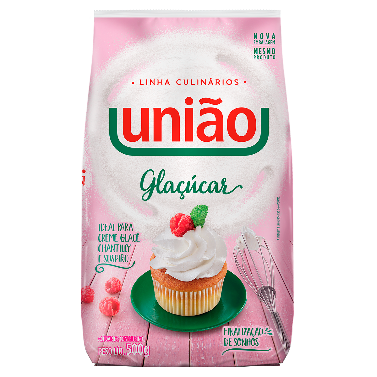 A&ccedil;&uacute;car de Confeiteiro Gla&ccedil;&uacute;car Uni&atilde;o Pacote 500g
