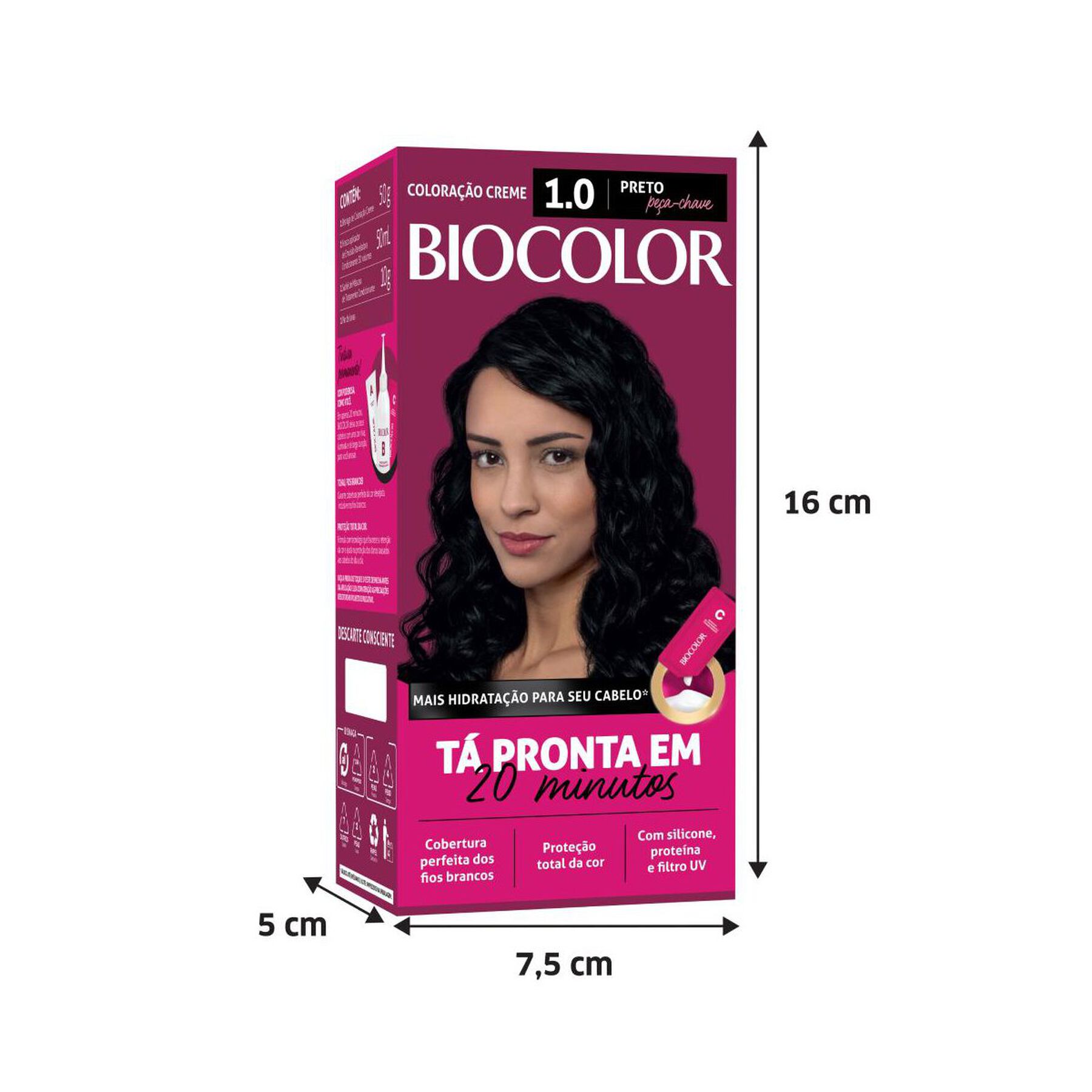Tintura para Cabelo Preto 1.0 Biocolor